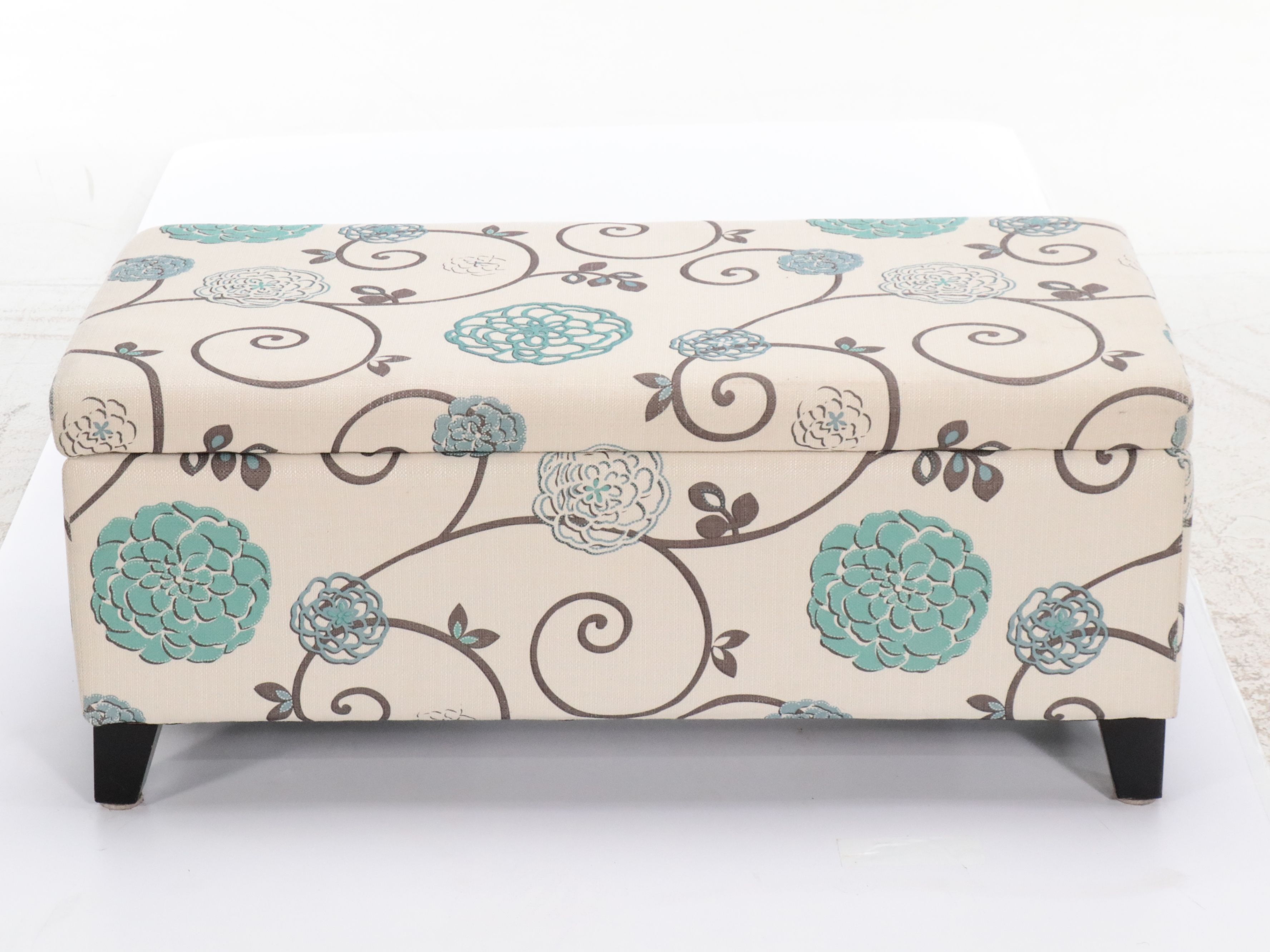 Noble House Upholstered Barrel Back Chair and Storage Ottoman