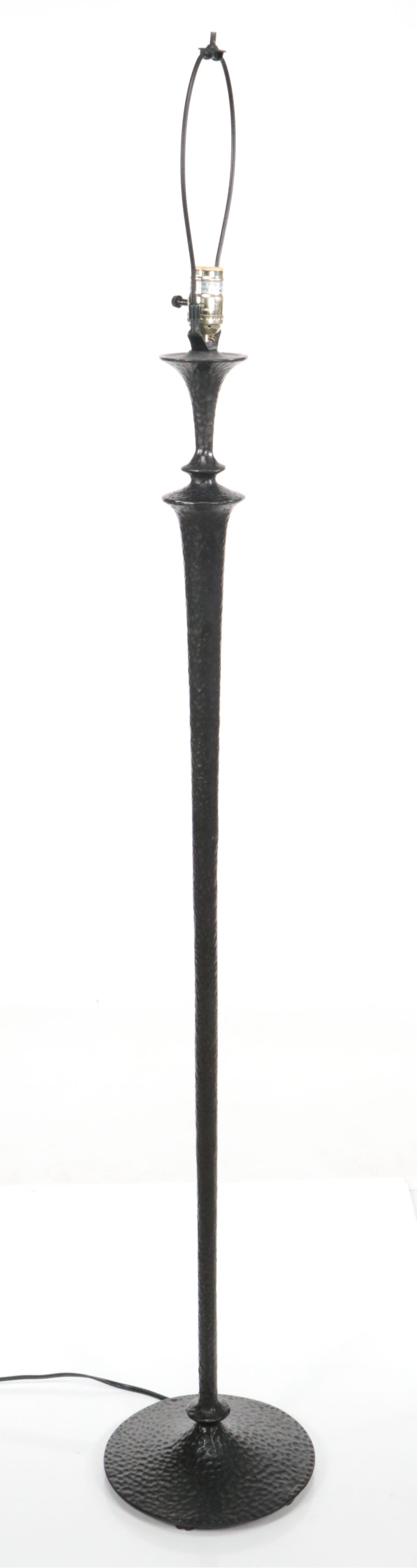 Hammered Metal Floor Lamp, Manner of Giacometti