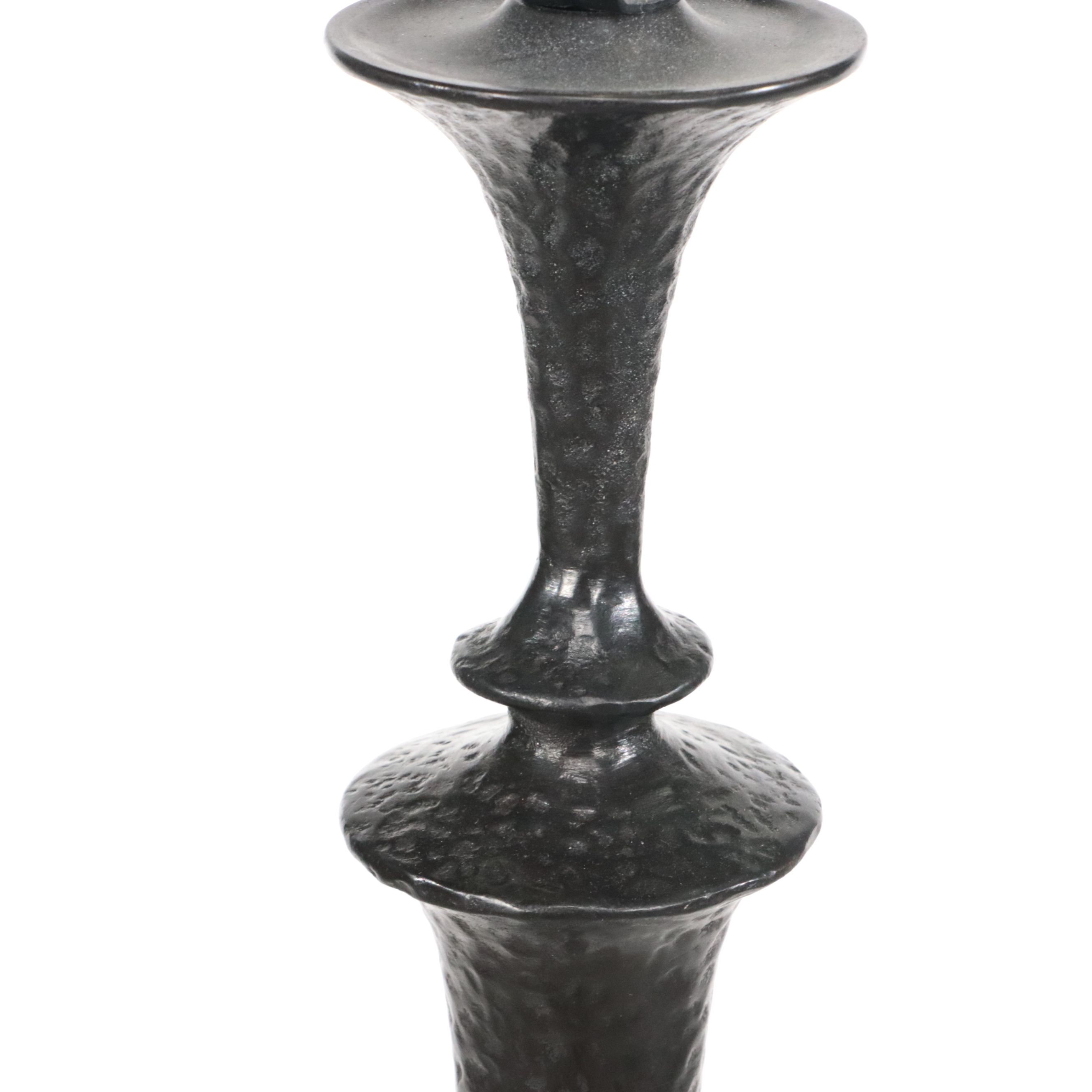 Hammered Metal Floor Lamp, Manner of Giacometti