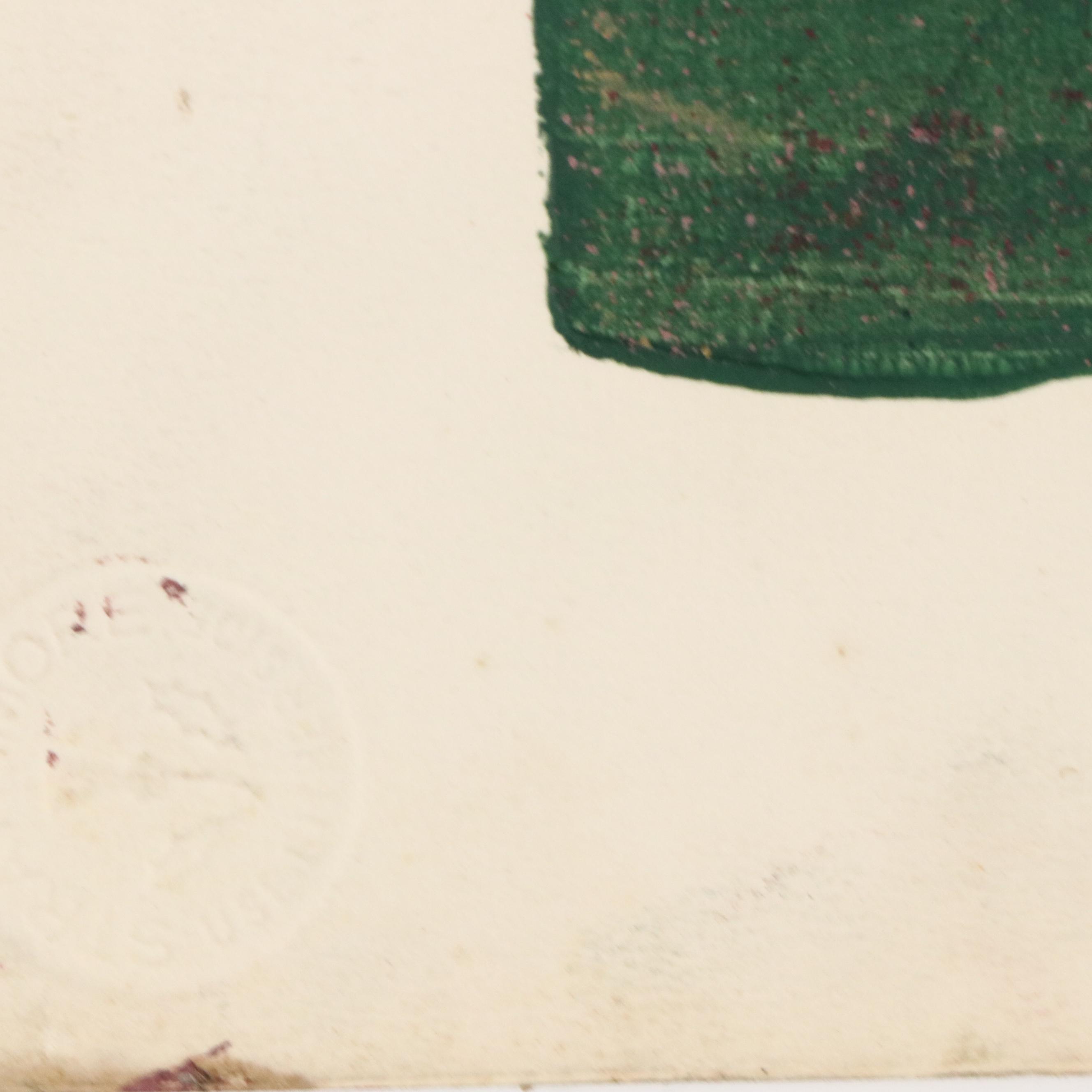 John Imhoff Cubist Cincinnati Incline Serigraph, Mid to Late 20th Century