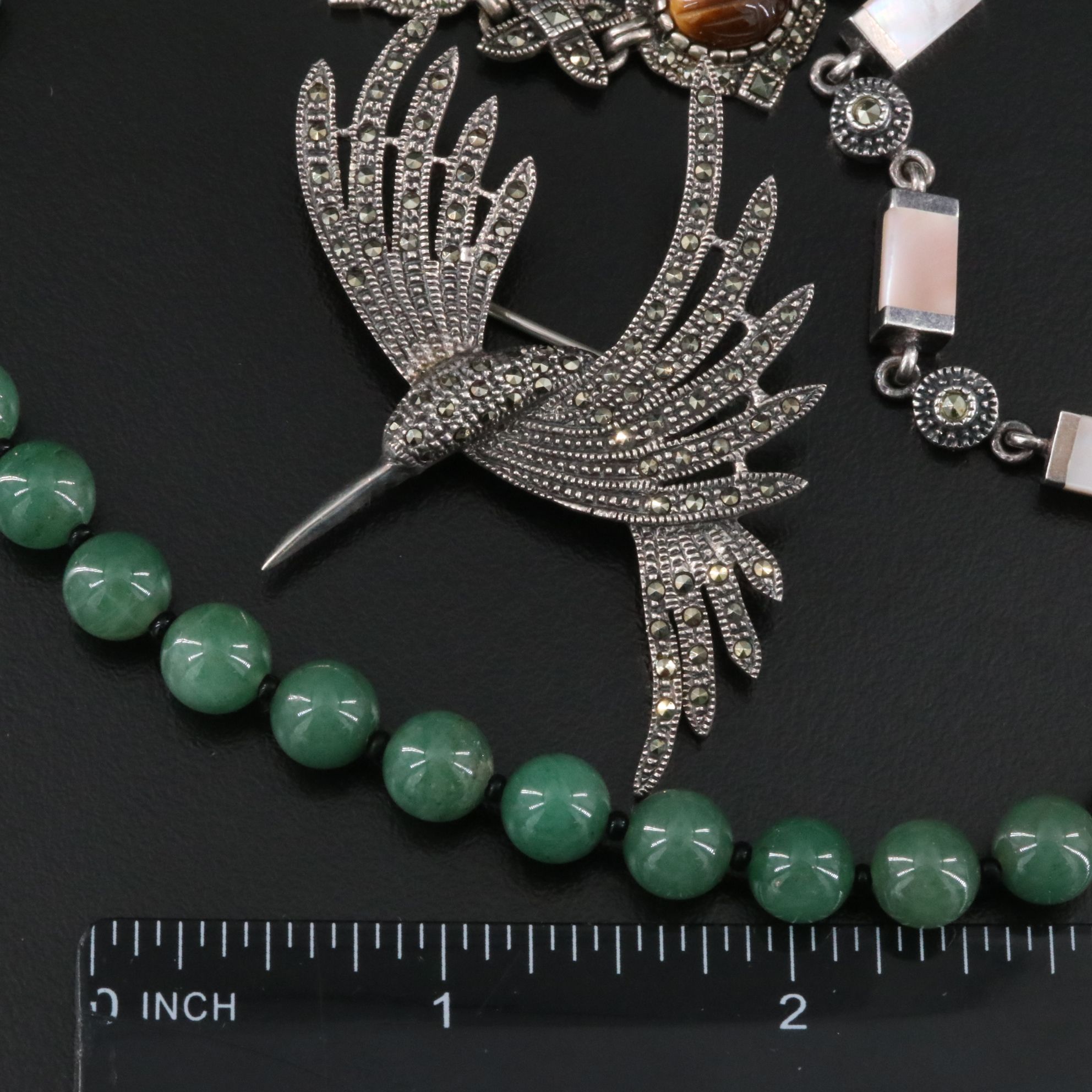 Vintage Sterling Jewelry Featuring Sodalite, Tiger's Eye and Aventurine