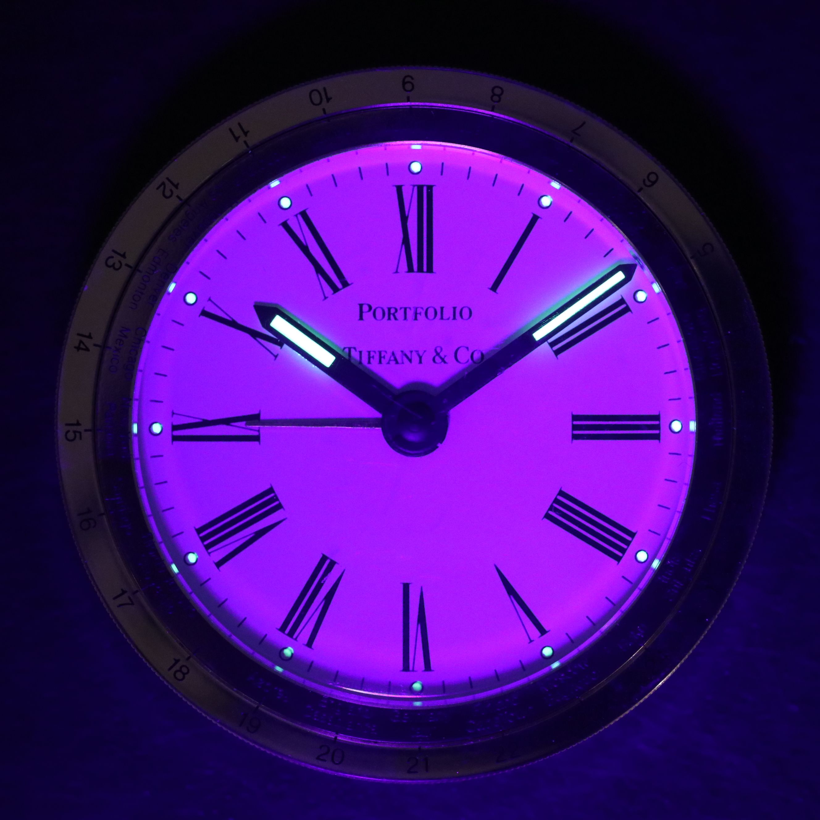 Tiffany & Co. Portfolio Brass Travel Clock