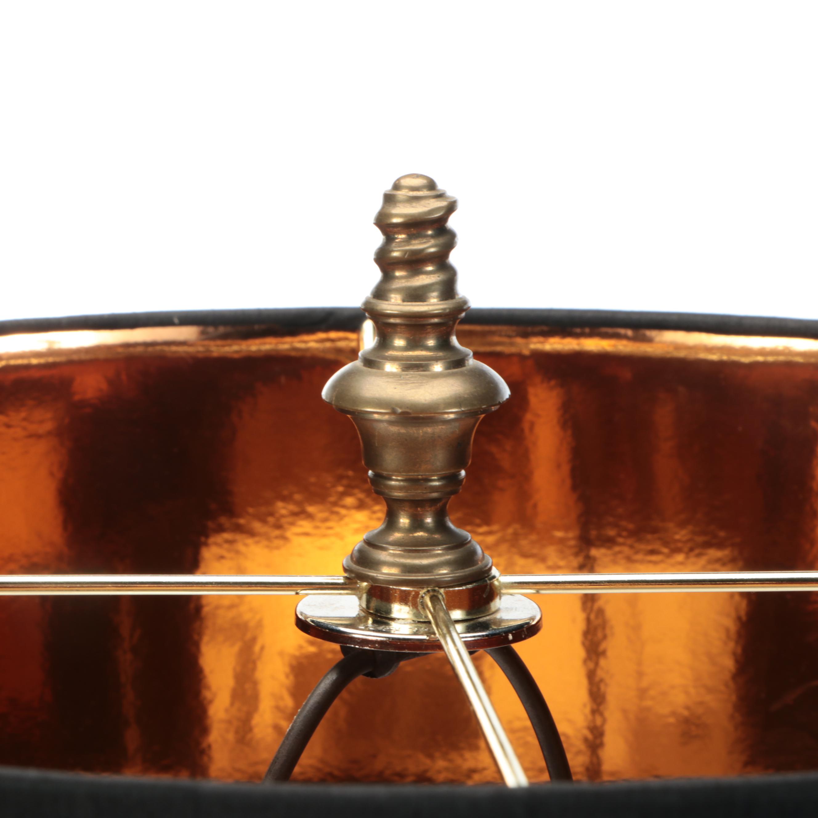 Stacked Acrylic Table Lamp with Uttermost Foil Lined Shade