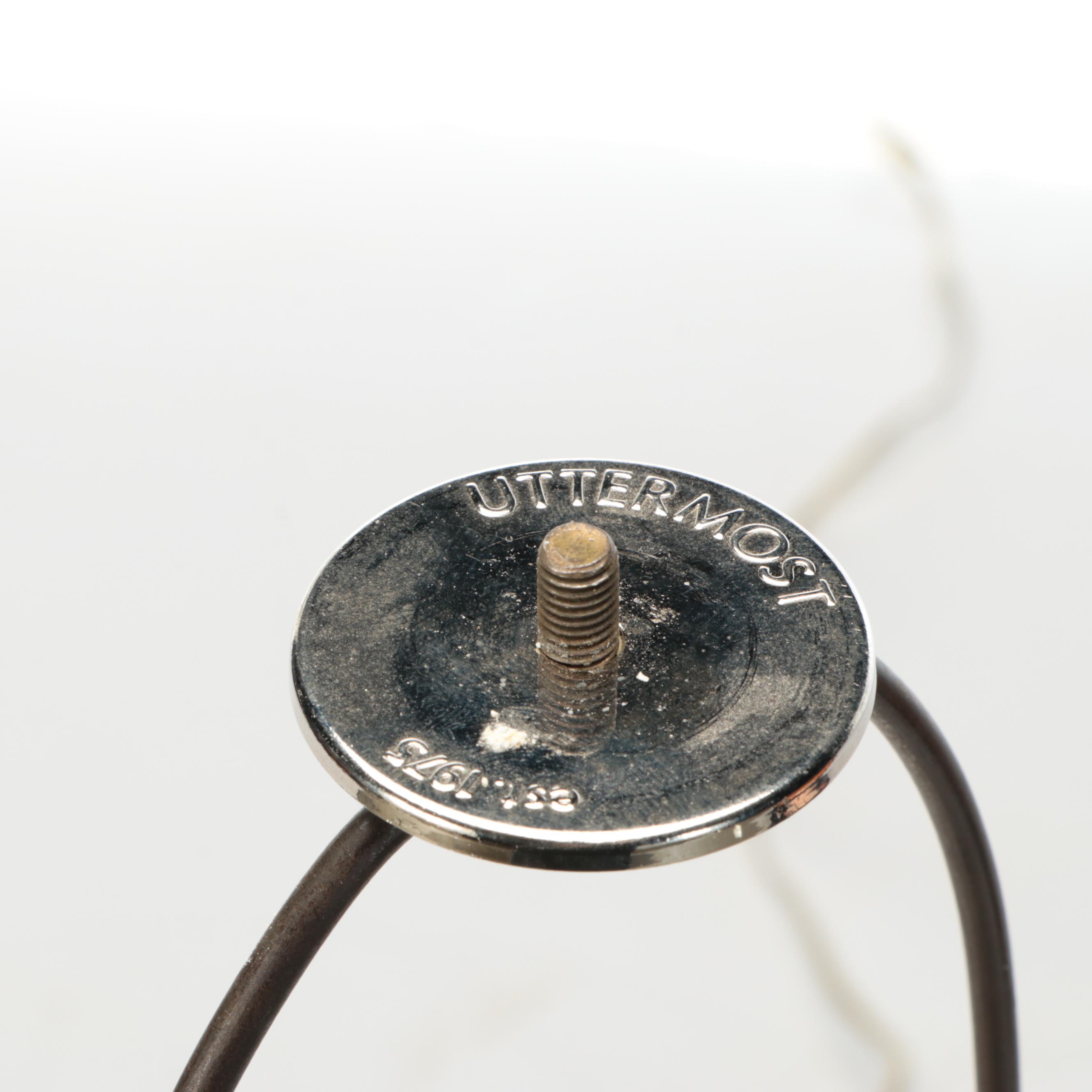 Stacked Acrylic Table Lamp with Uttermost Foil Lined Shade