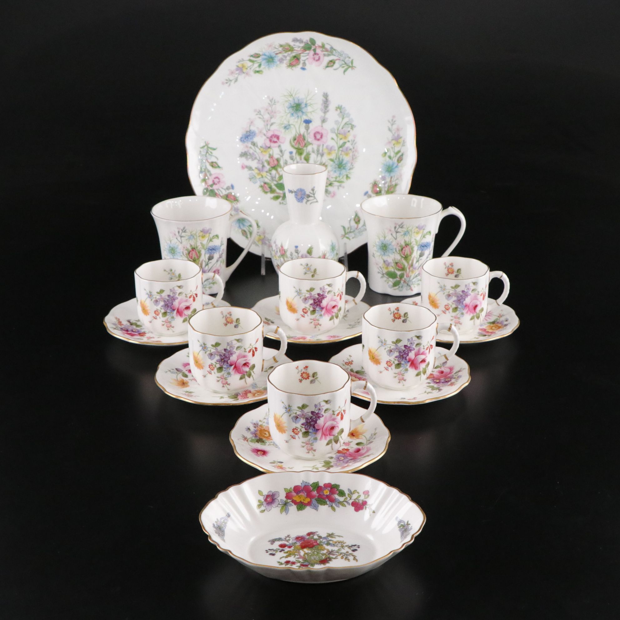 Aynsley "Wild Tudor" Bone China with Royal Crown Derby and Paragon Dinnerware