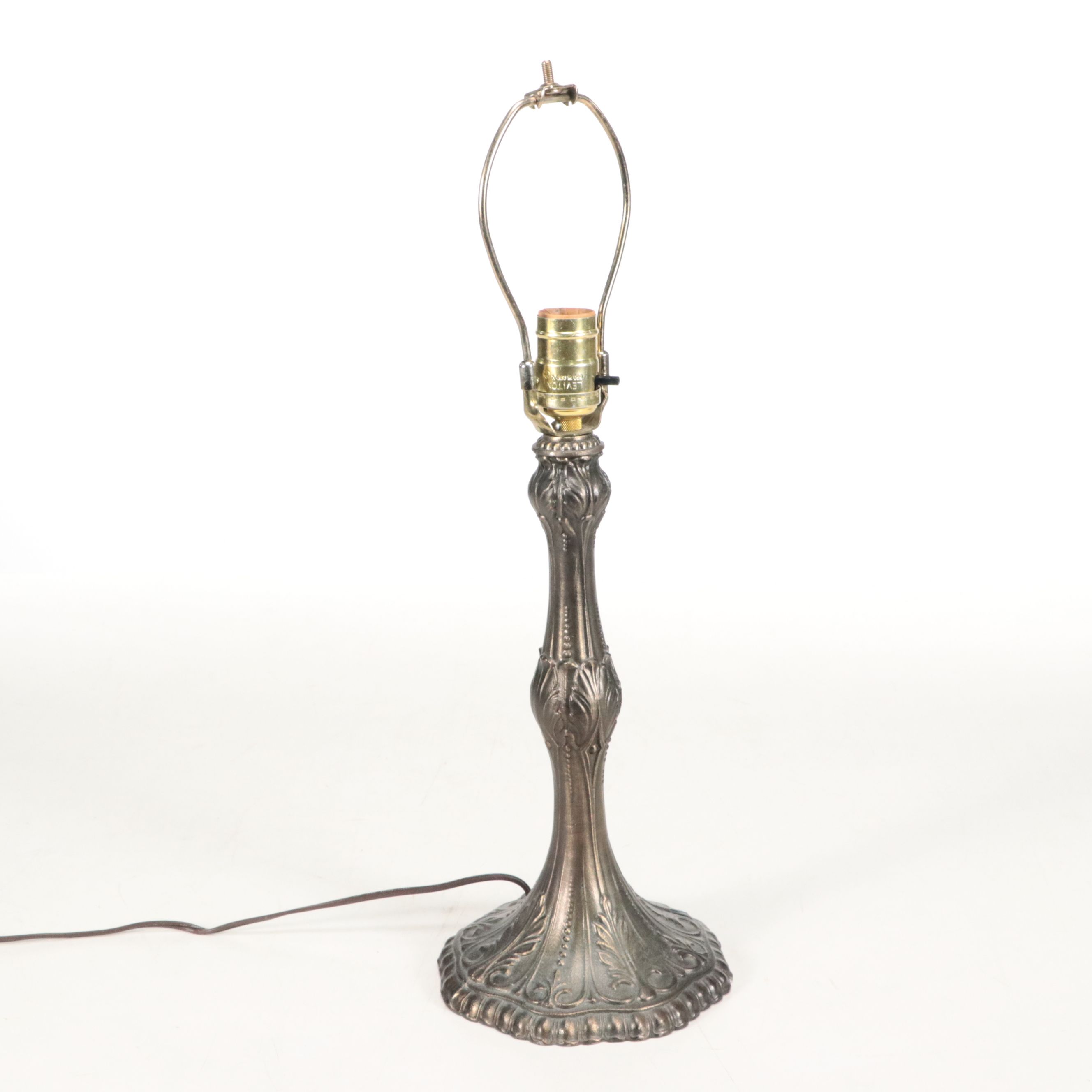 Art Nouveau Style Slag Glass Table Lamps