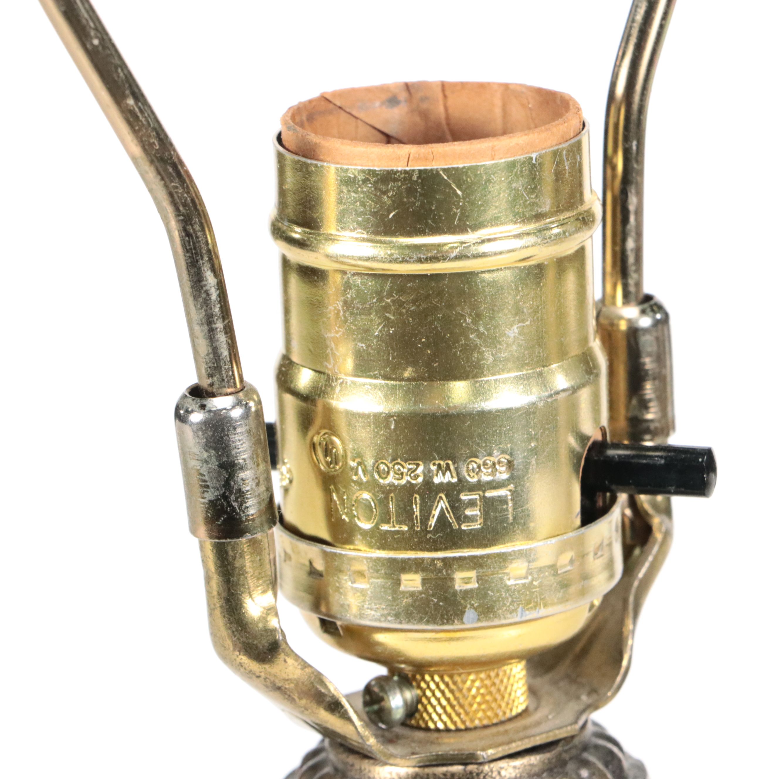 Art Nouveau Style Slag Glass Table Lamps