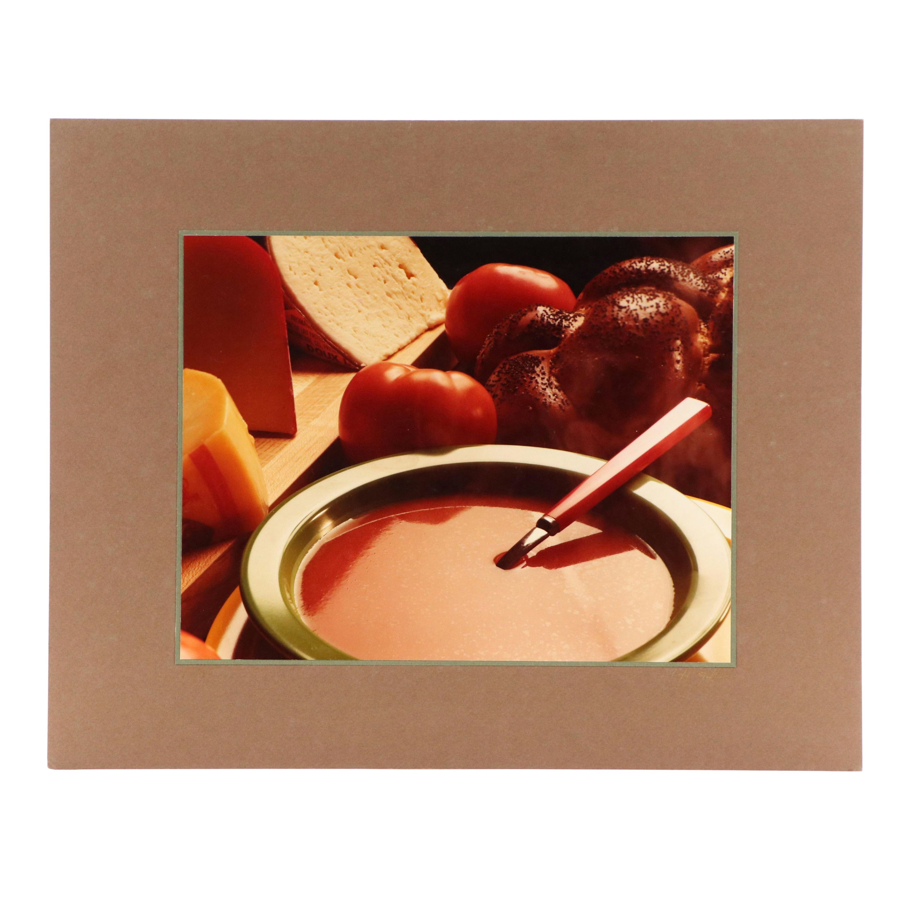 Jeff Gifford Still Life Chromogenic Photograph "Food/Menu," 1985