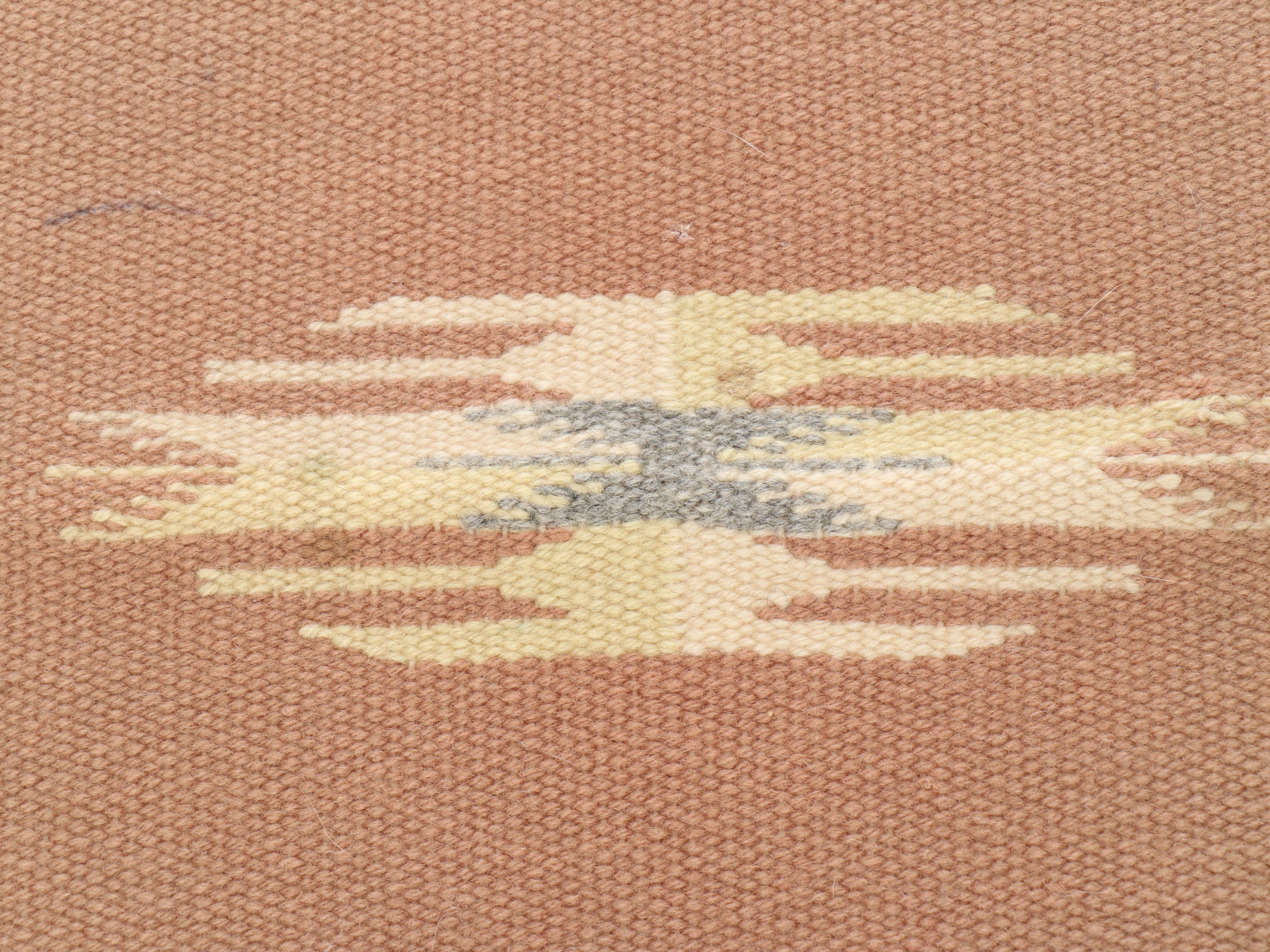 Three Handwoven Southwestern Style Accent Rugs Including Mexican Chimayo