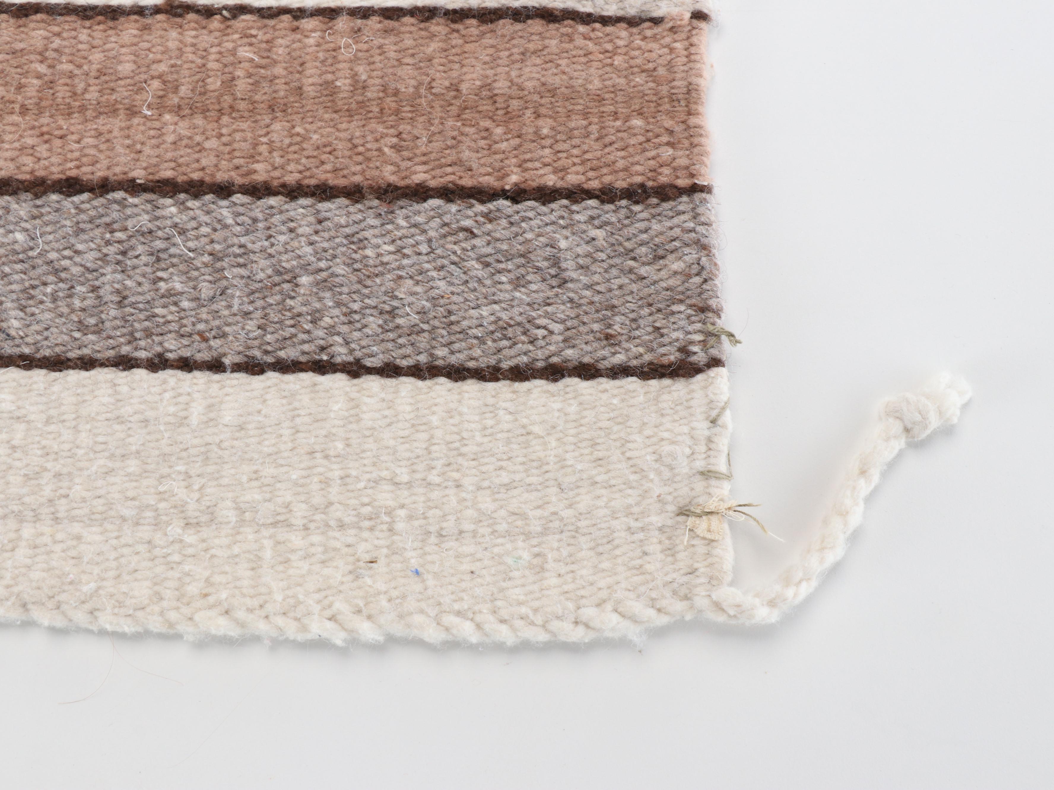 Three Handwoven Southwestern Style Accent Rugs Including Mexican Chimayo