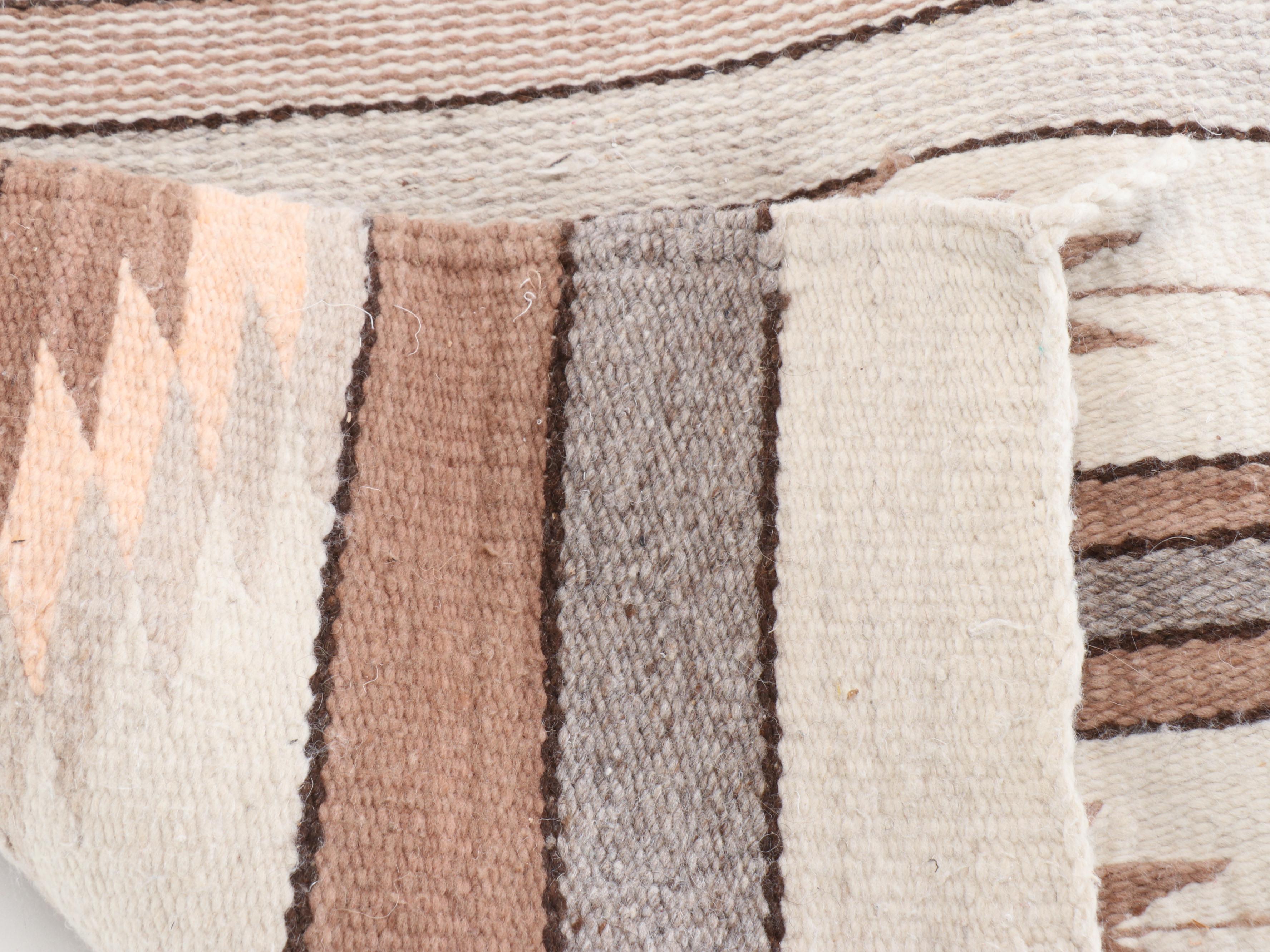 Three Handwoven Southwestern Style Accent Rugs Including Mexican Chimayo