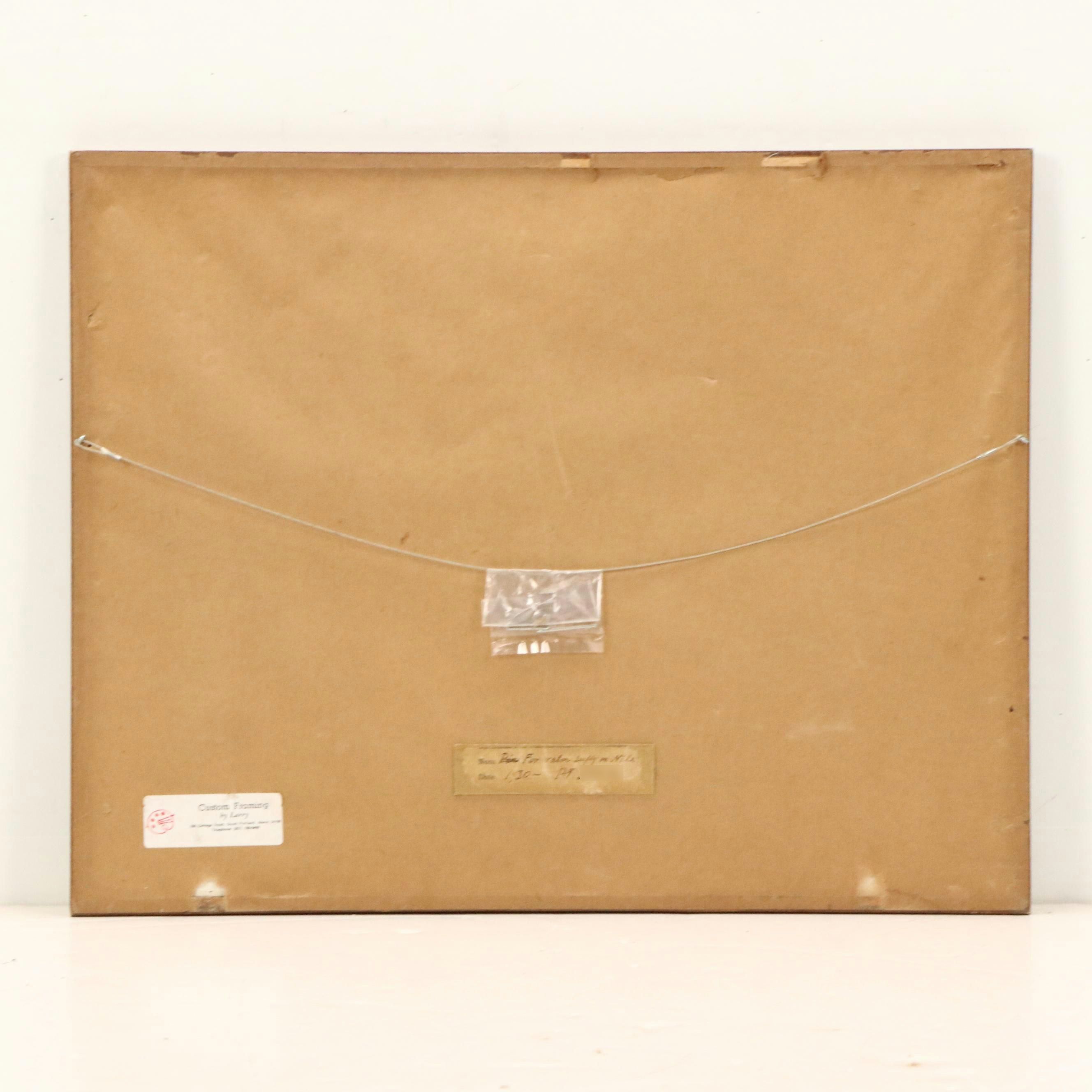 Orientalist Style Watercolor Painting "For Water Supply on Nile," 1930