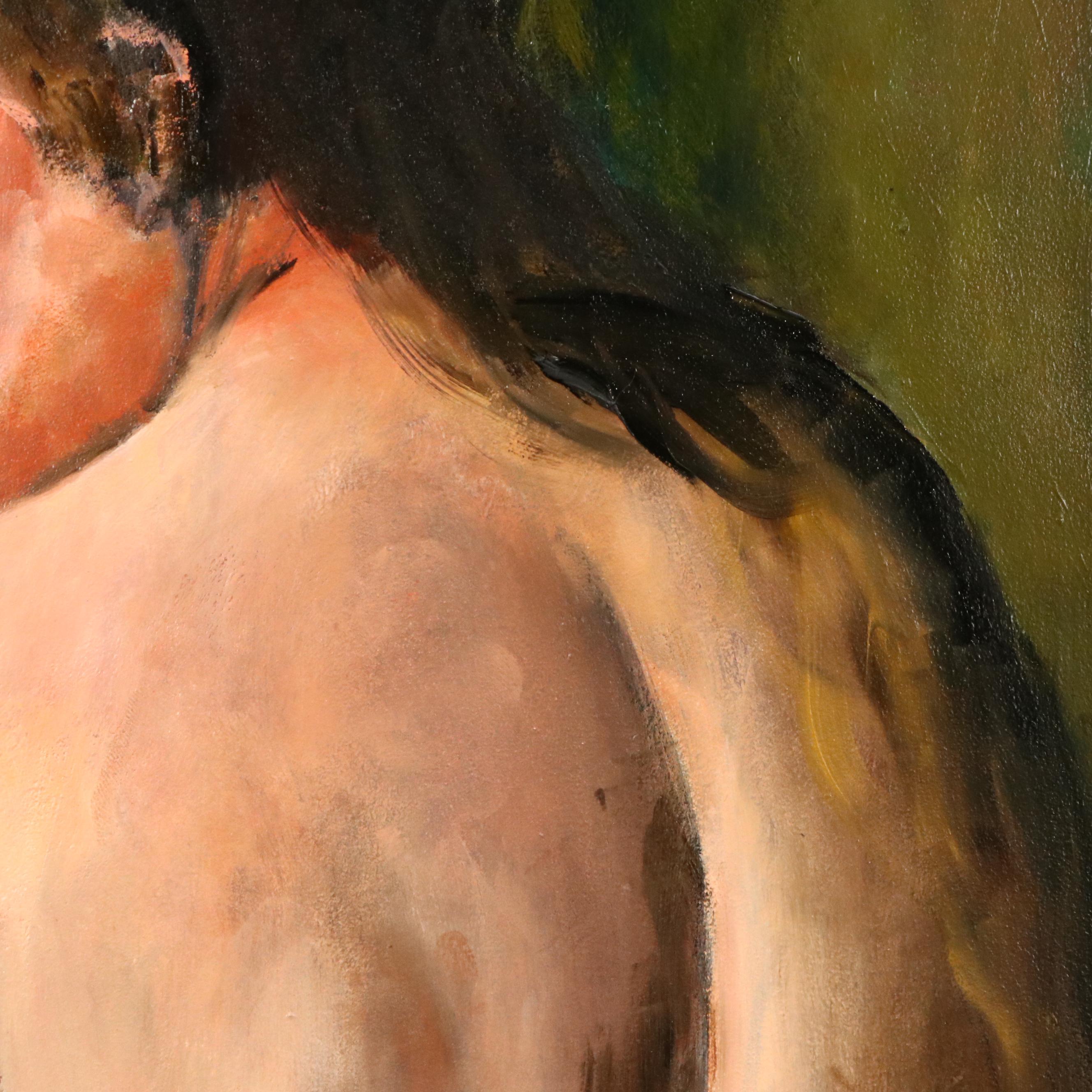 James Conroy Symbolist Female Nude Oil Painting "Pandora"