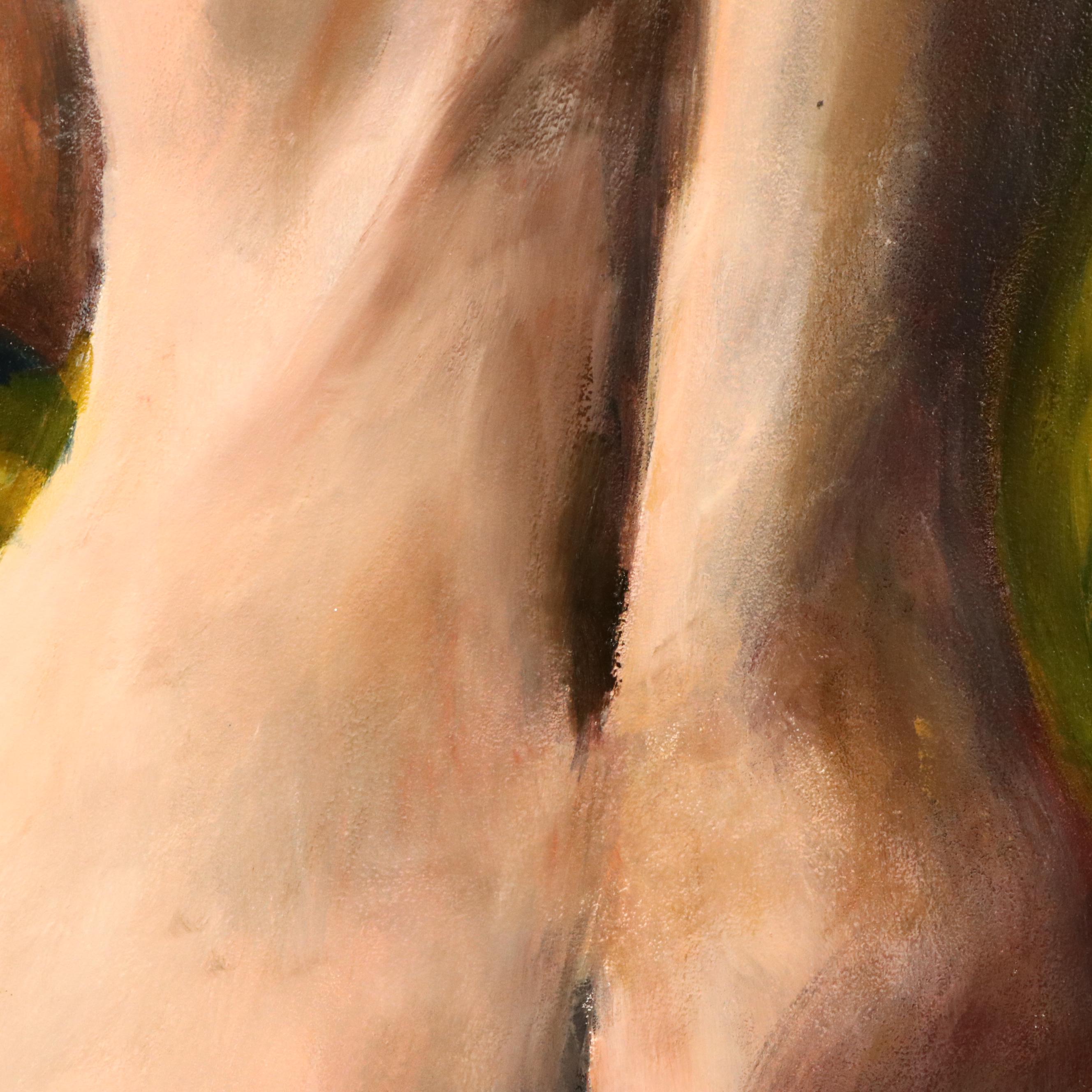 James Conroy Symbolist Female Nude Oil Painting "Pandora"