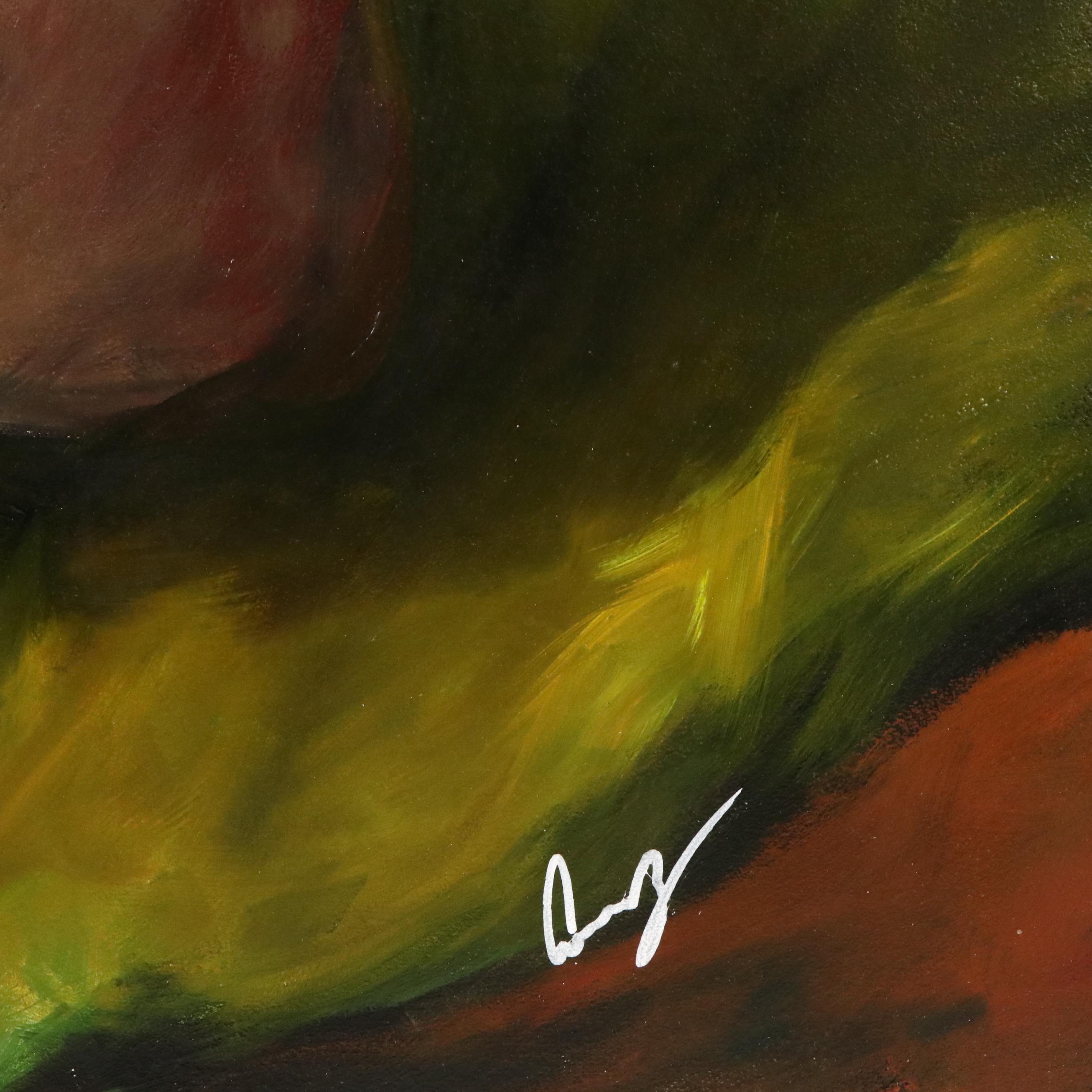 James Conroy Symbolist Female Nude Oil Painting "Pandora"