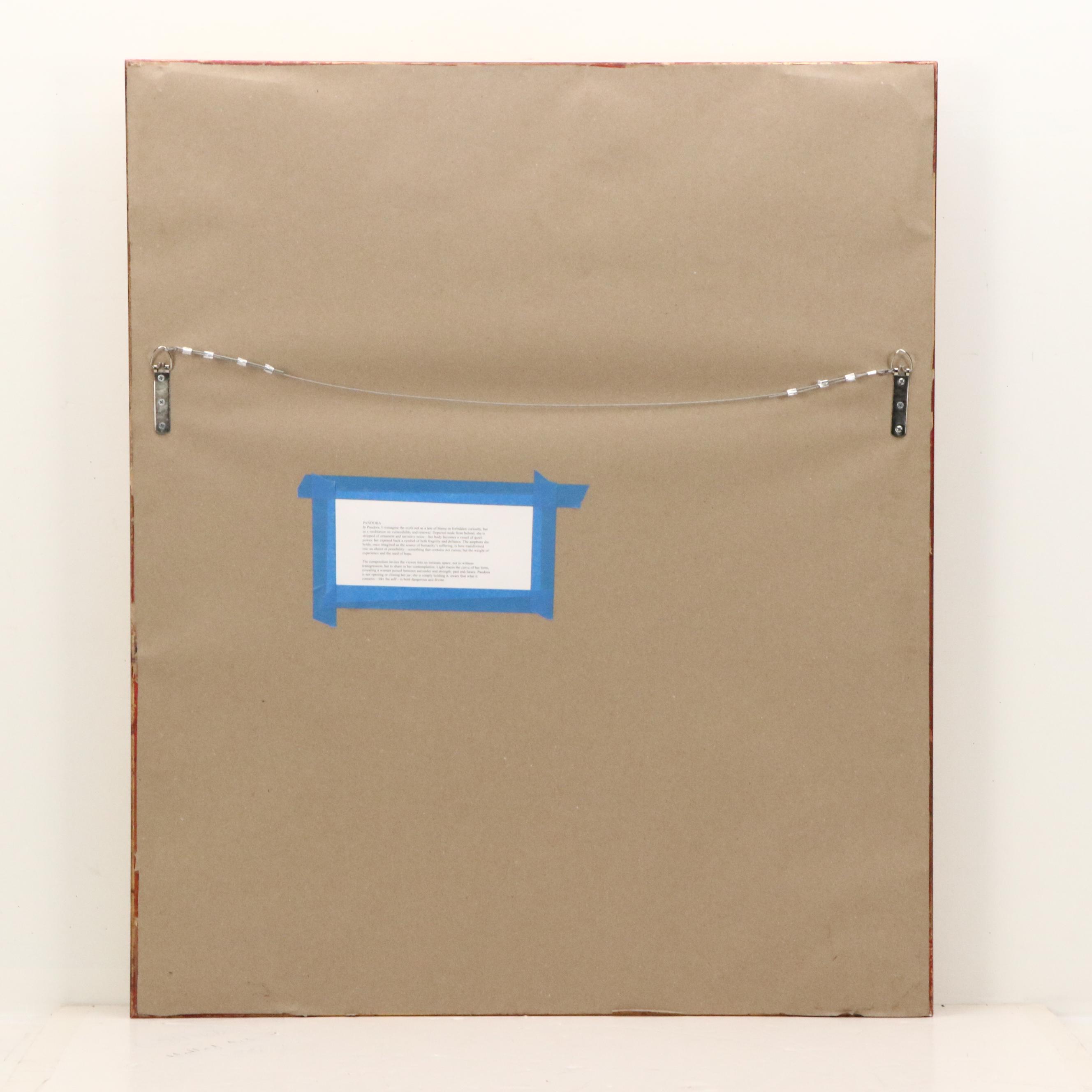 James Conroy Symbolist Female Nude Oil Painting "Pandora"