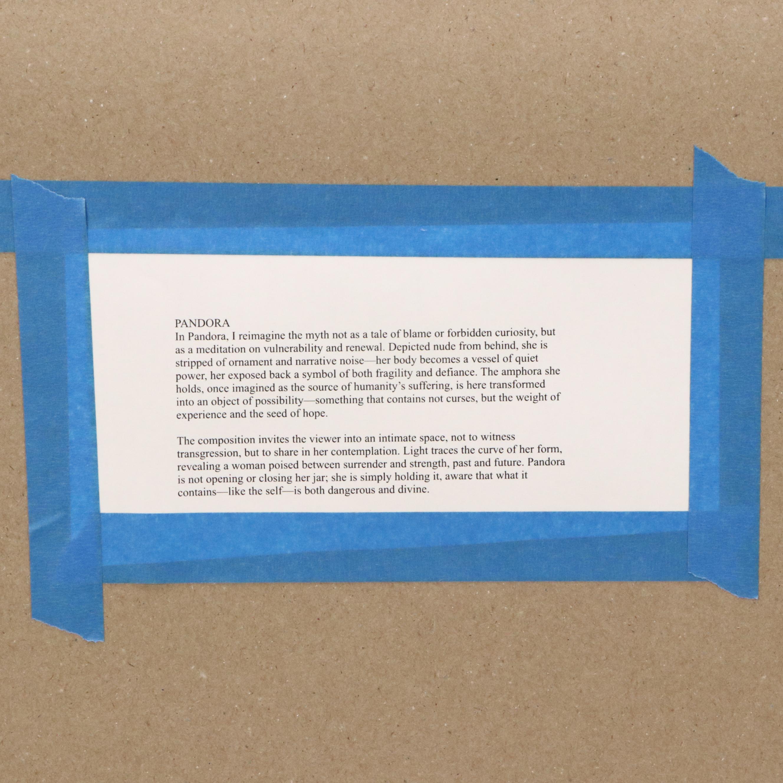 James Conroy Symbolist Female Nude Oil Painting "Pandora"