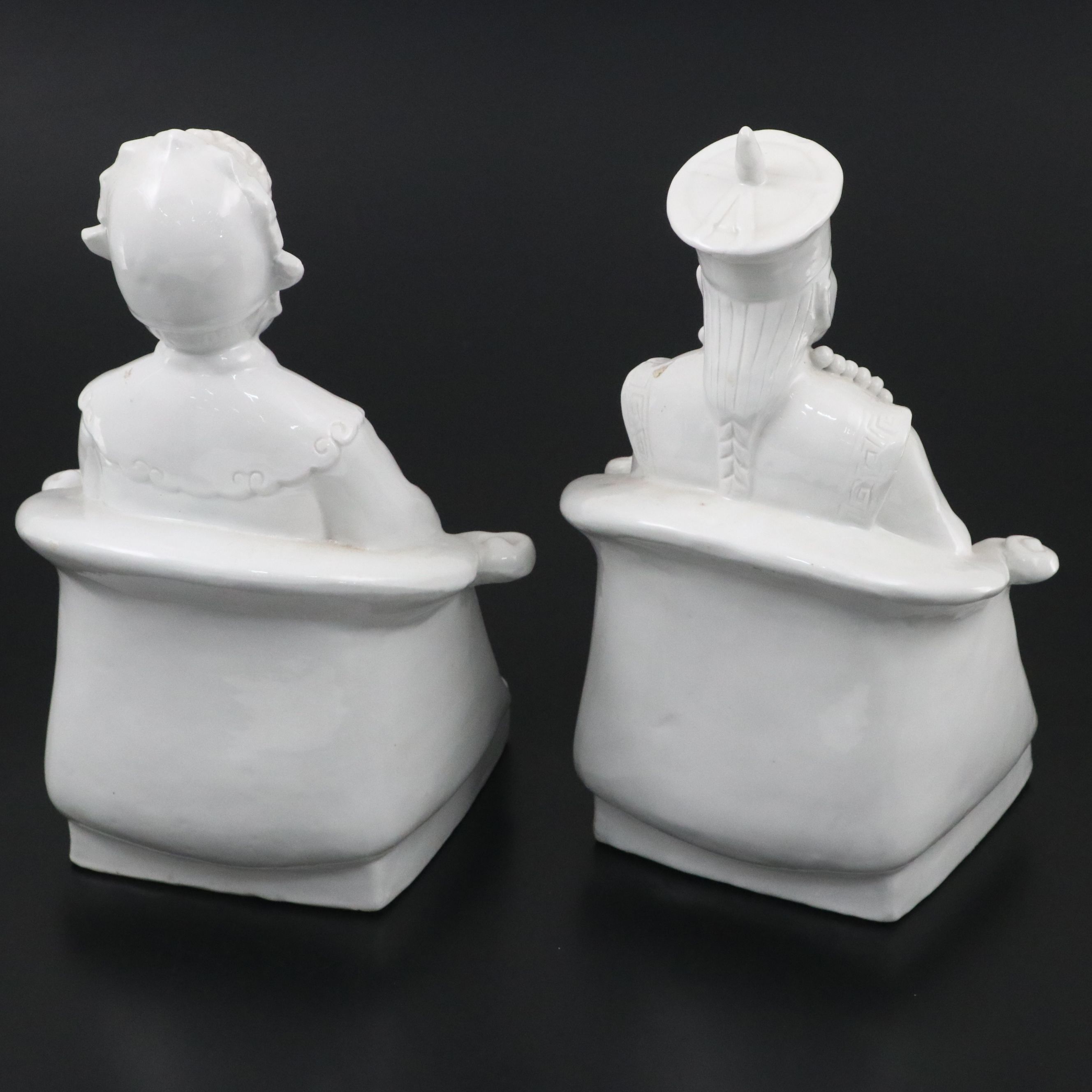 Chinese Blanc de Chine Porcelain Emperor and Empress