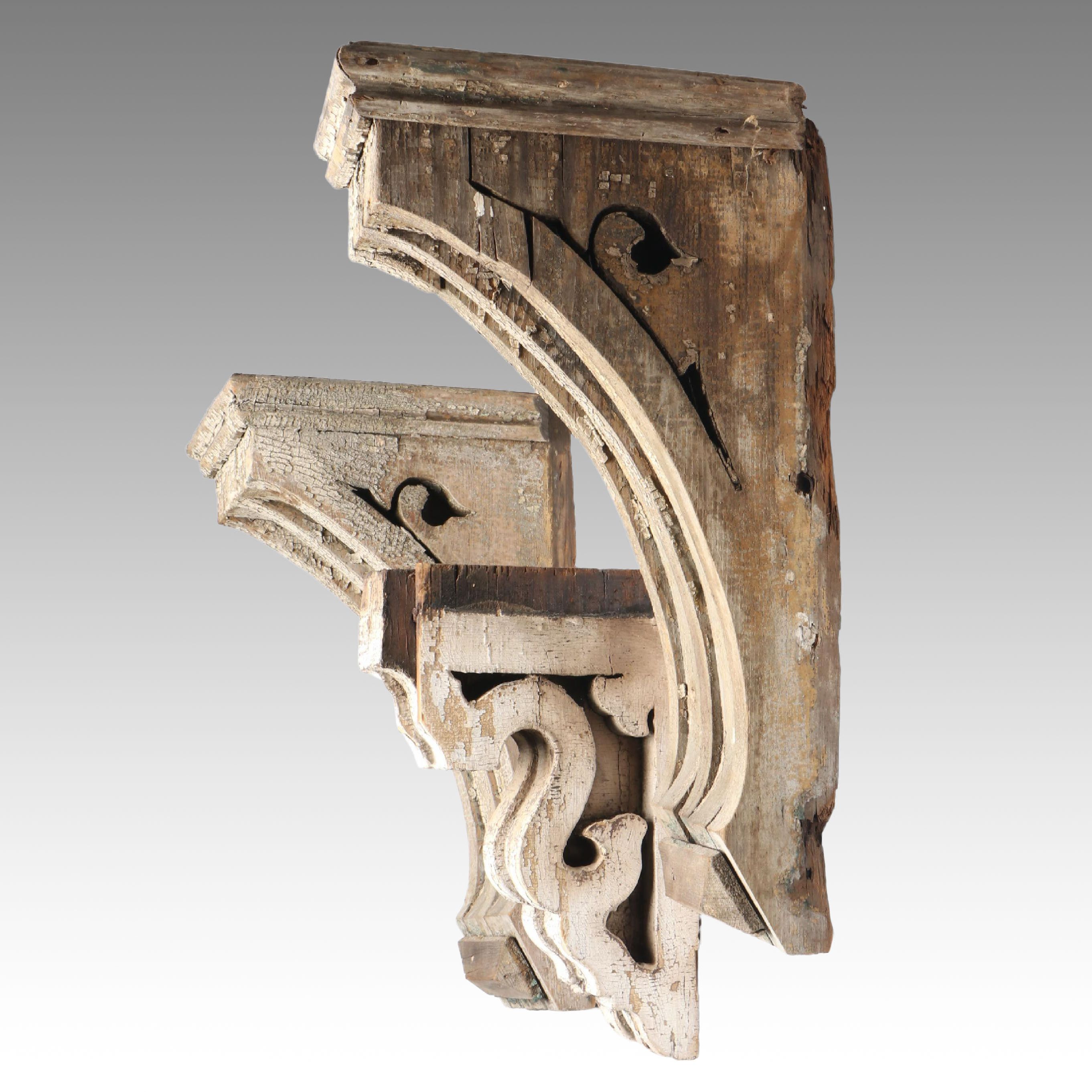 Rustic Stacked Wooden Corbels