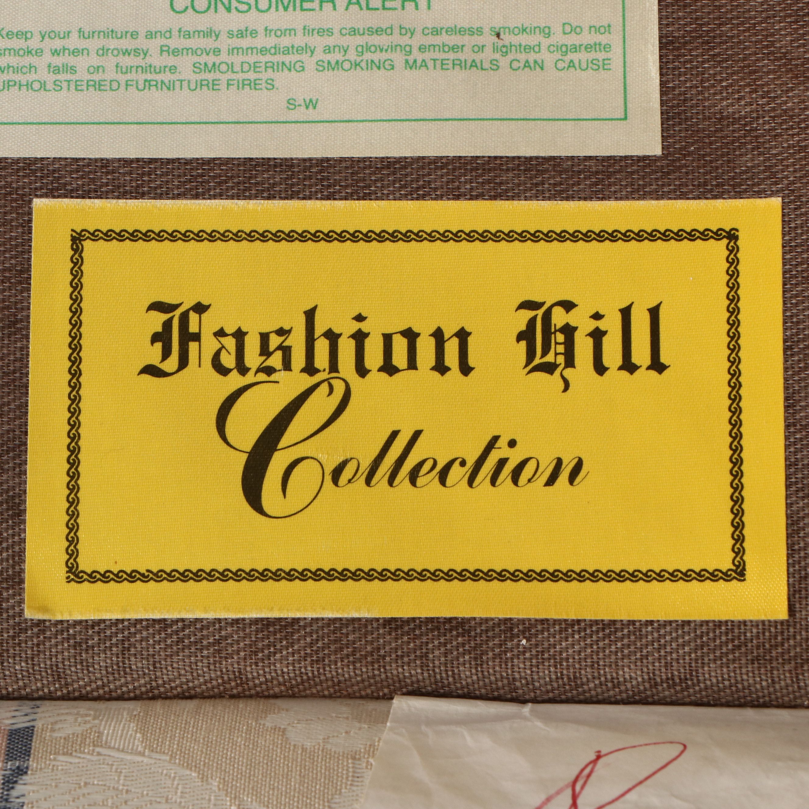 Fashion Hill Collection Chippendale Style Upholstered Camelback Sofa