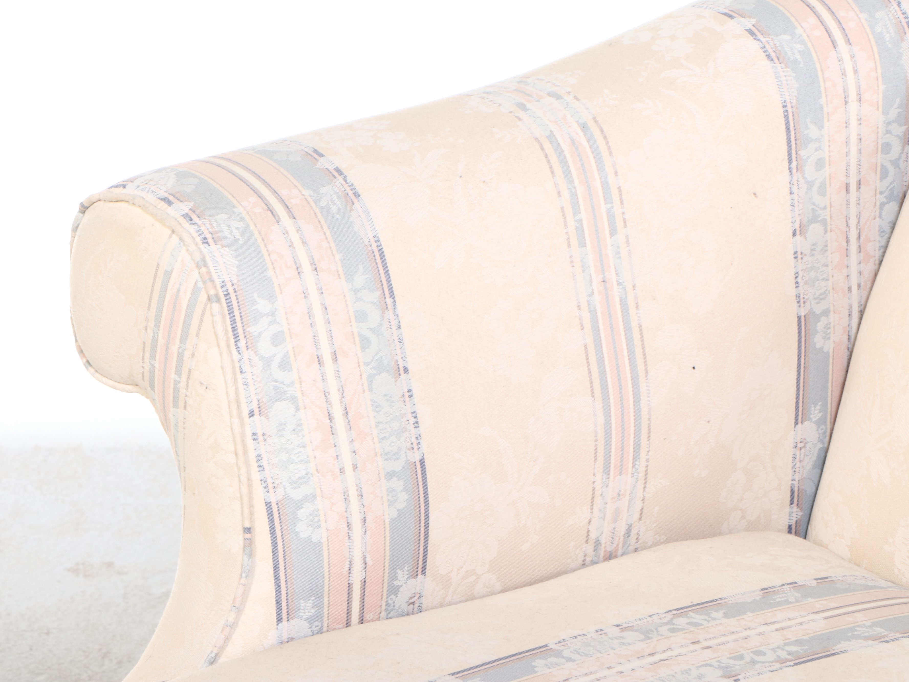 Fashion Hill Collection Chippendale Style Upholstered Camelback Sofa