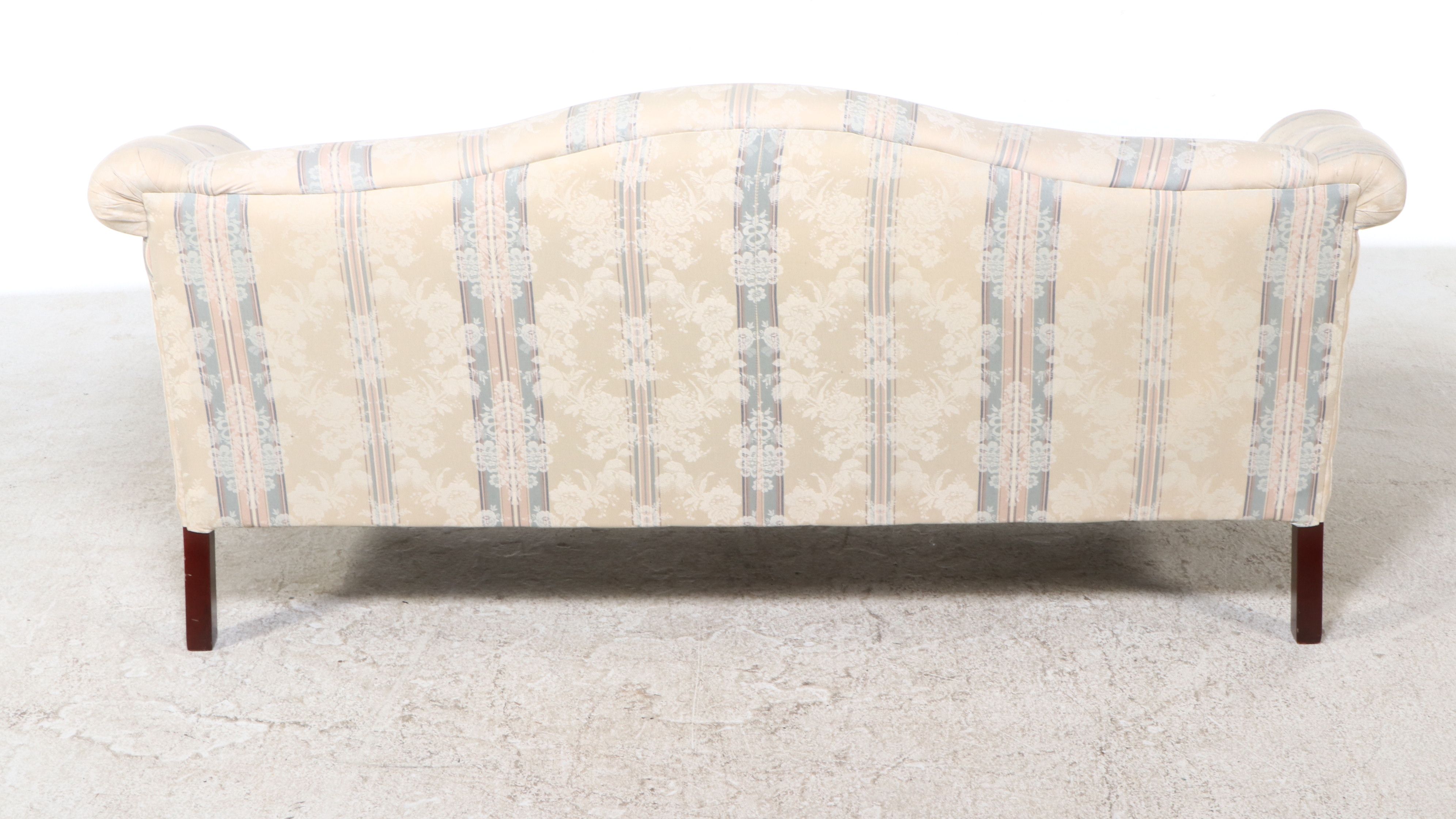 Fashion Hill Collection Chippendale Style Upholstered Camelback Sofa