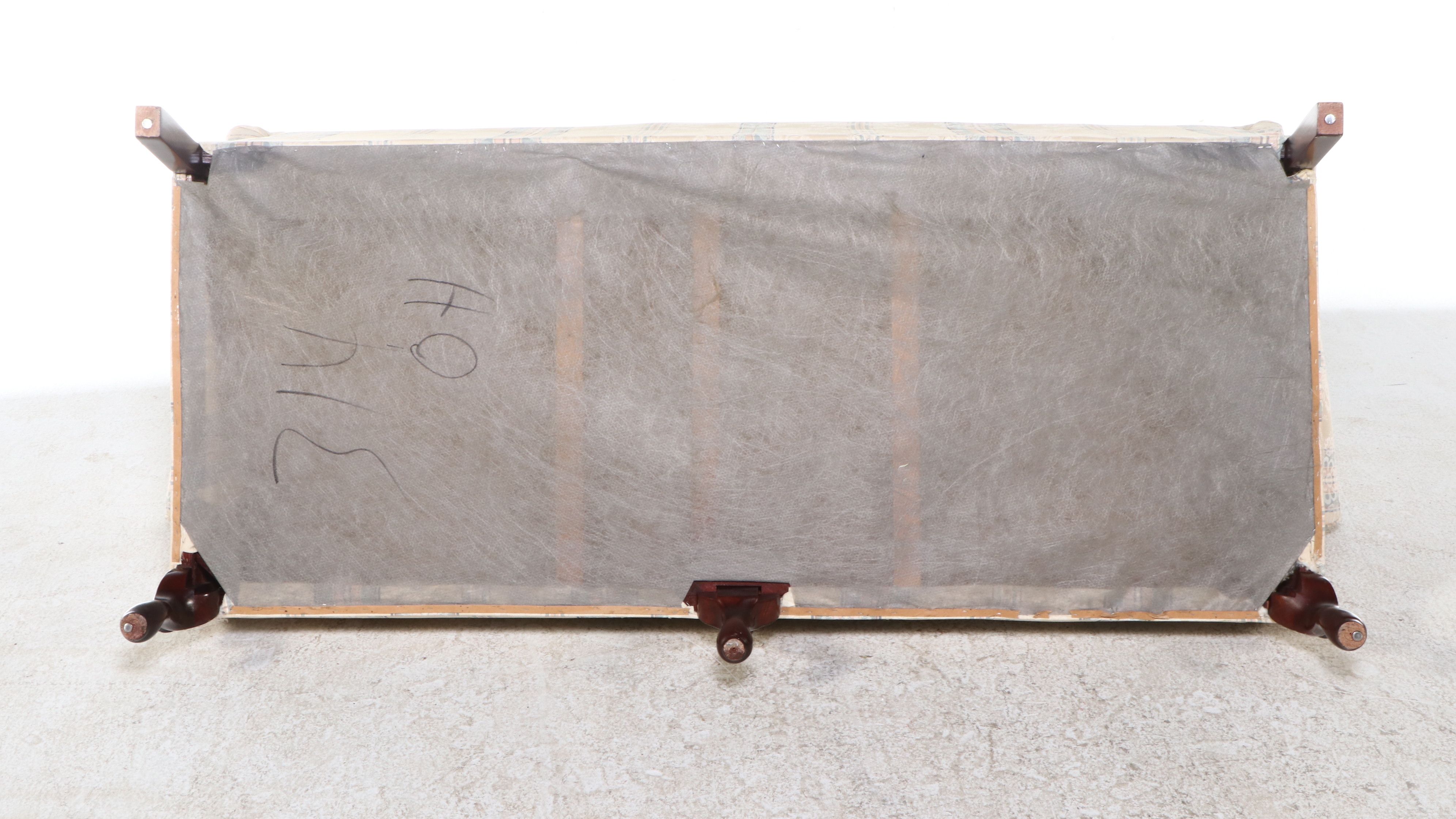 Fashion Hill Collection Chippendale Style Upholstered Camelback Sofa