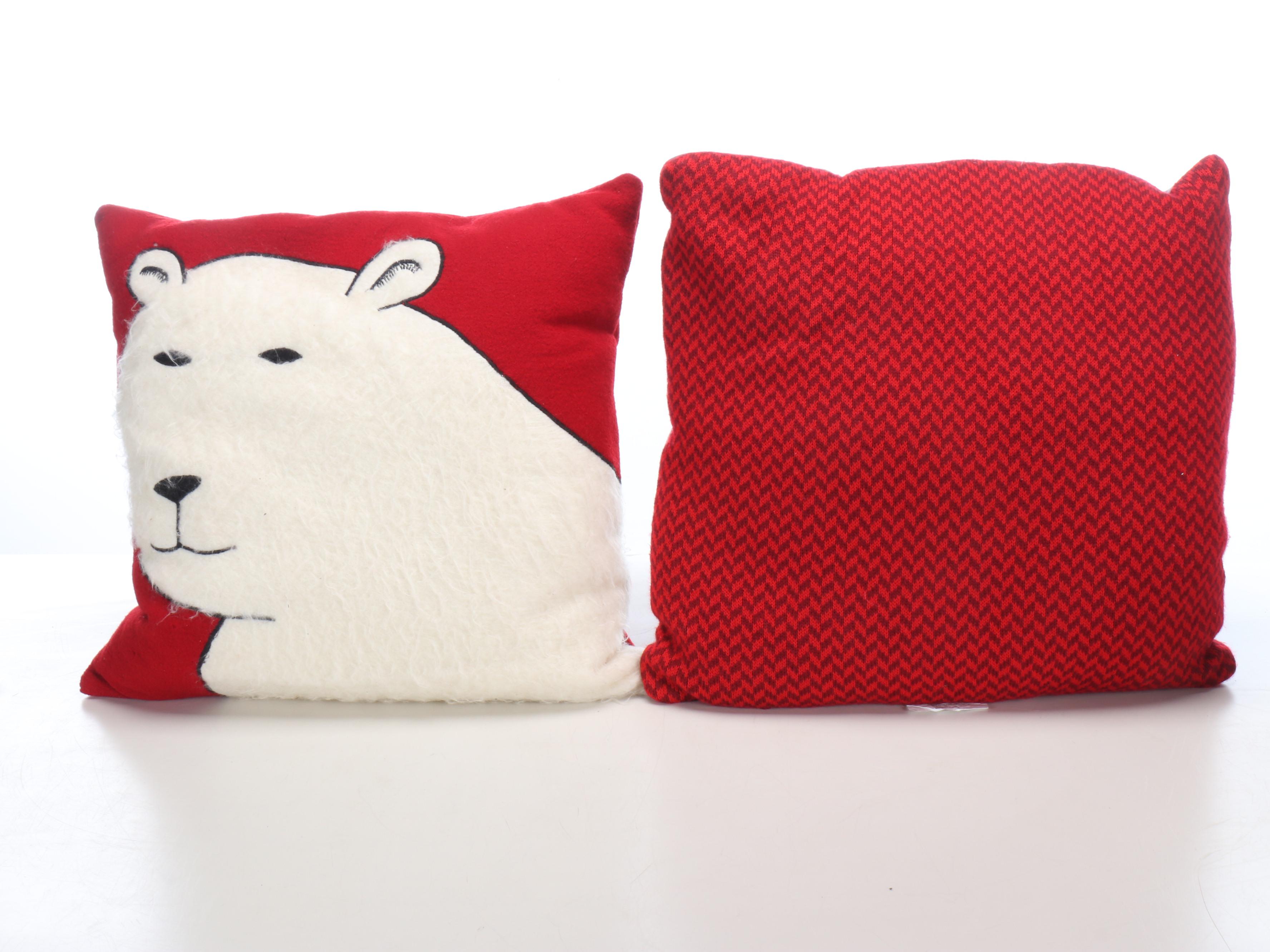 Hinges, Crate & Barrel, and More Christmas Throw Pillows and Coasters