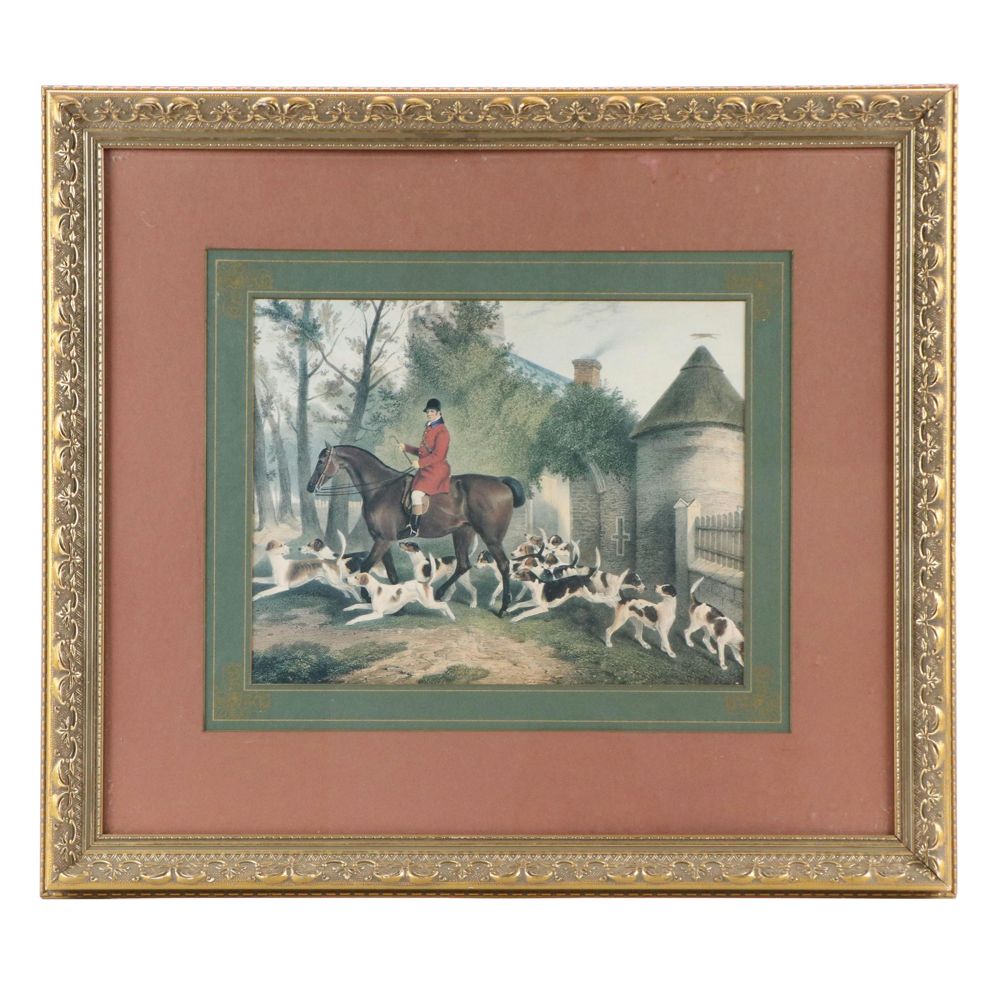 After Richard Barrett Davis Offset Lithograph "W. Sebright, Huntsman..."