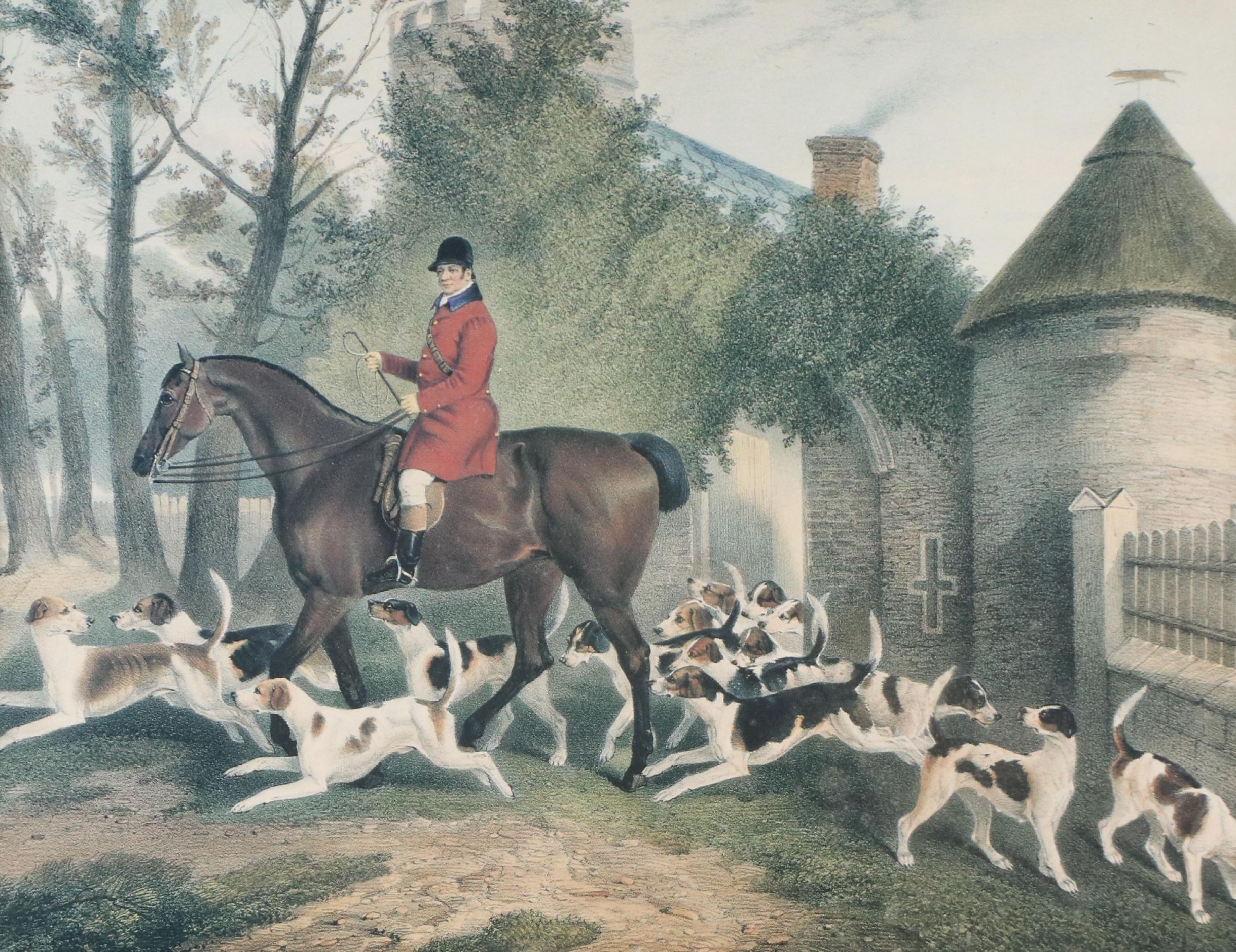 After Richard Barrett Davis Offset Lithograph "W. Sebright, Huntsman..."