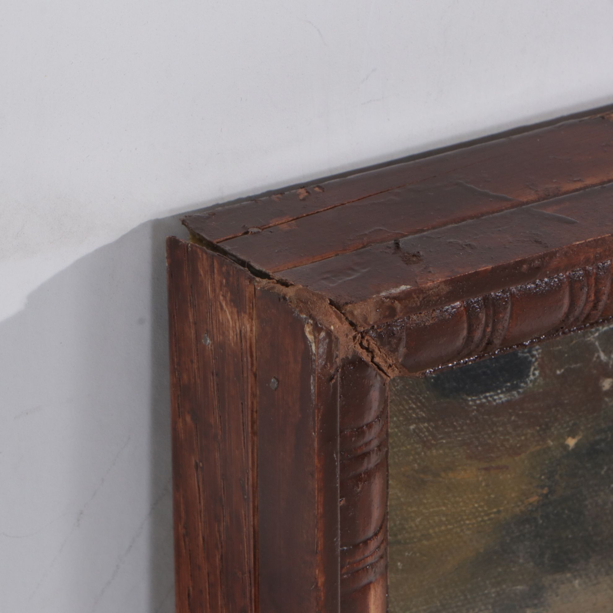 B. Edmondo Stylized Still Life Painting of a Violin, Mid to Late 20th Century