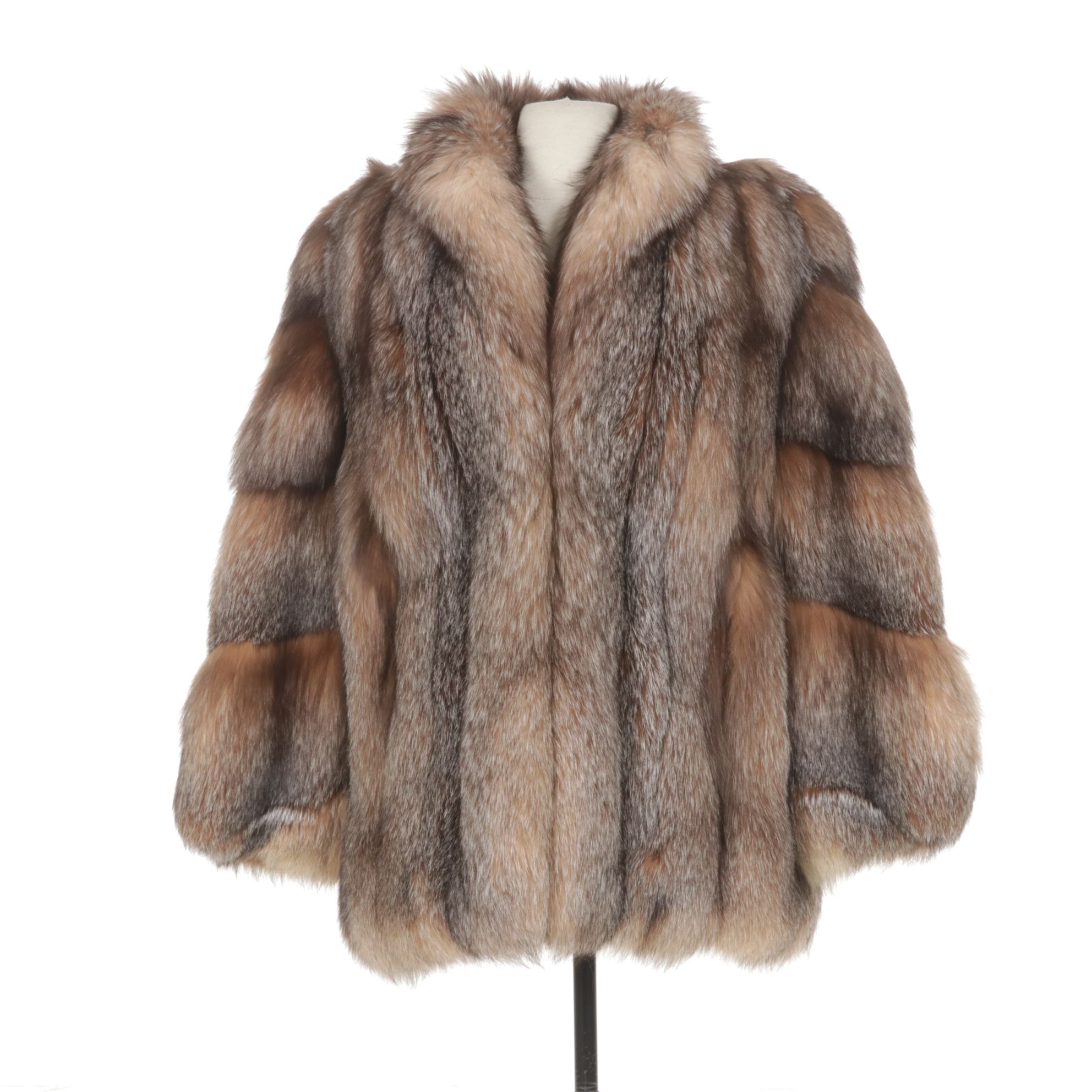 Crystal Fox Fur Stroller Coat