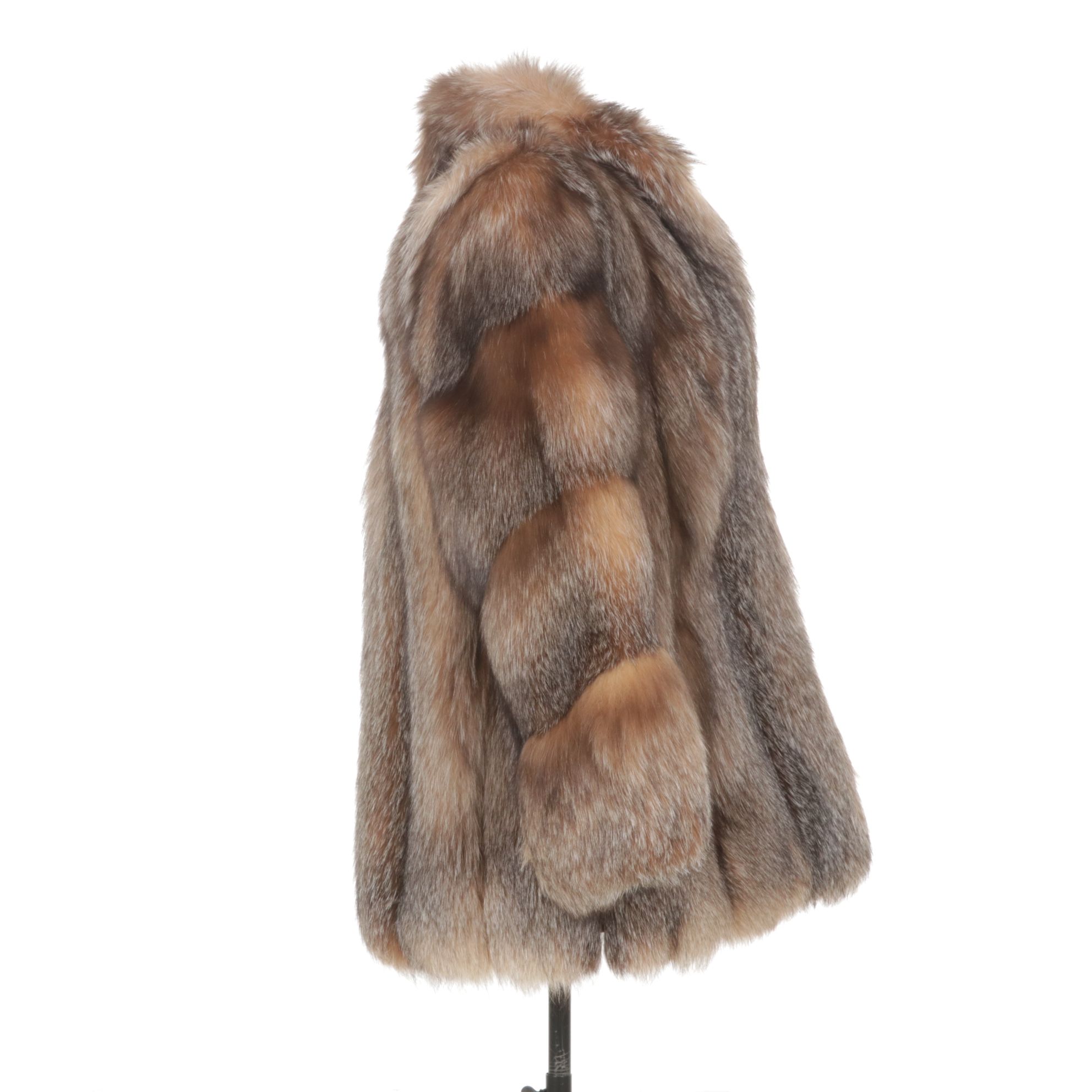 Crystal Fox Fur Stroller Coat
