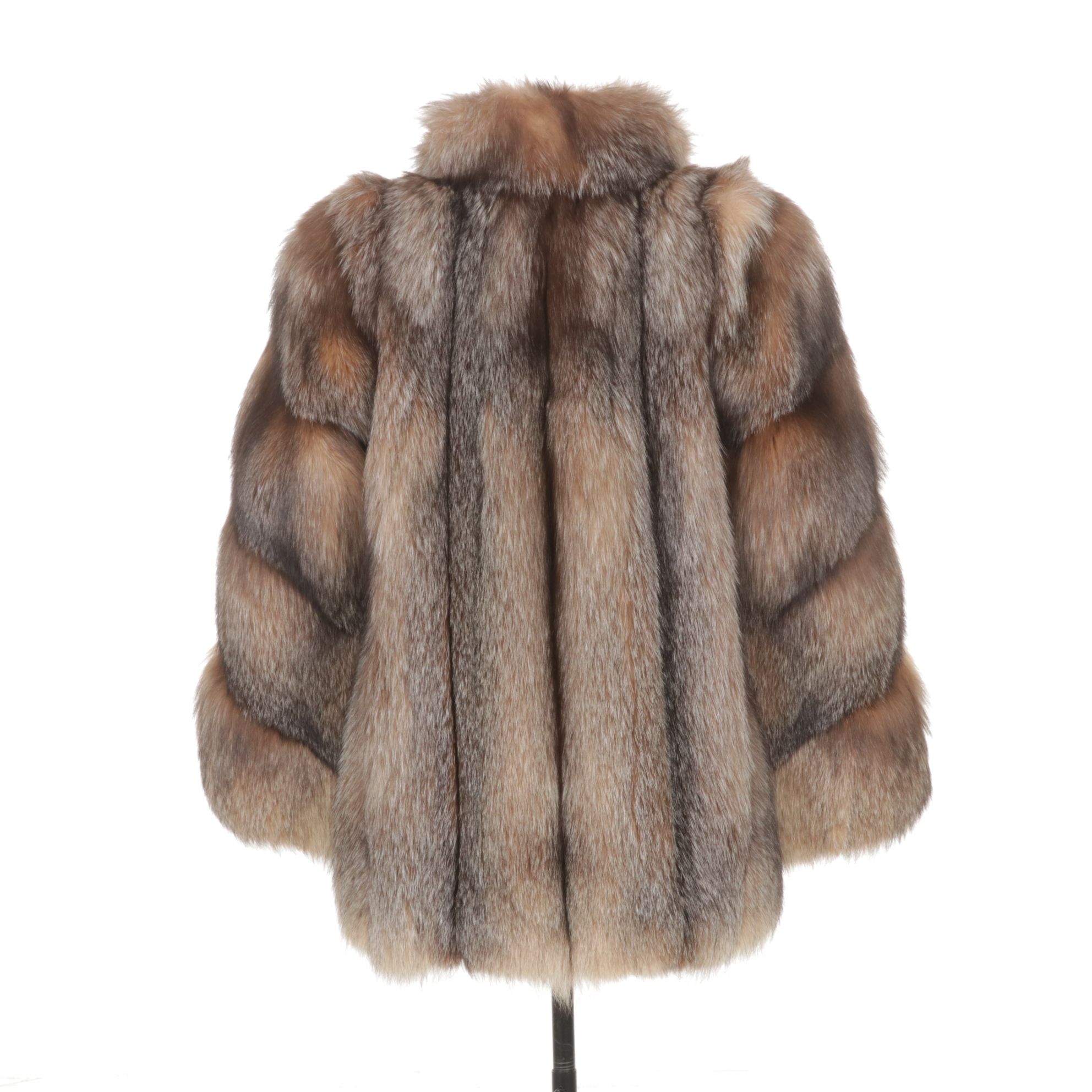 Crystal Fox Fur Stroller Coat