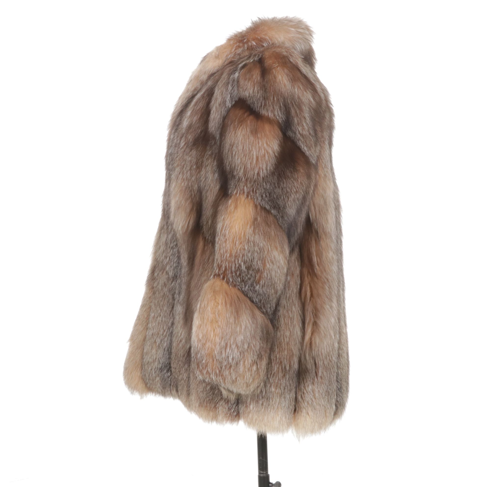 Crystal Fox Fur Stroller Coat