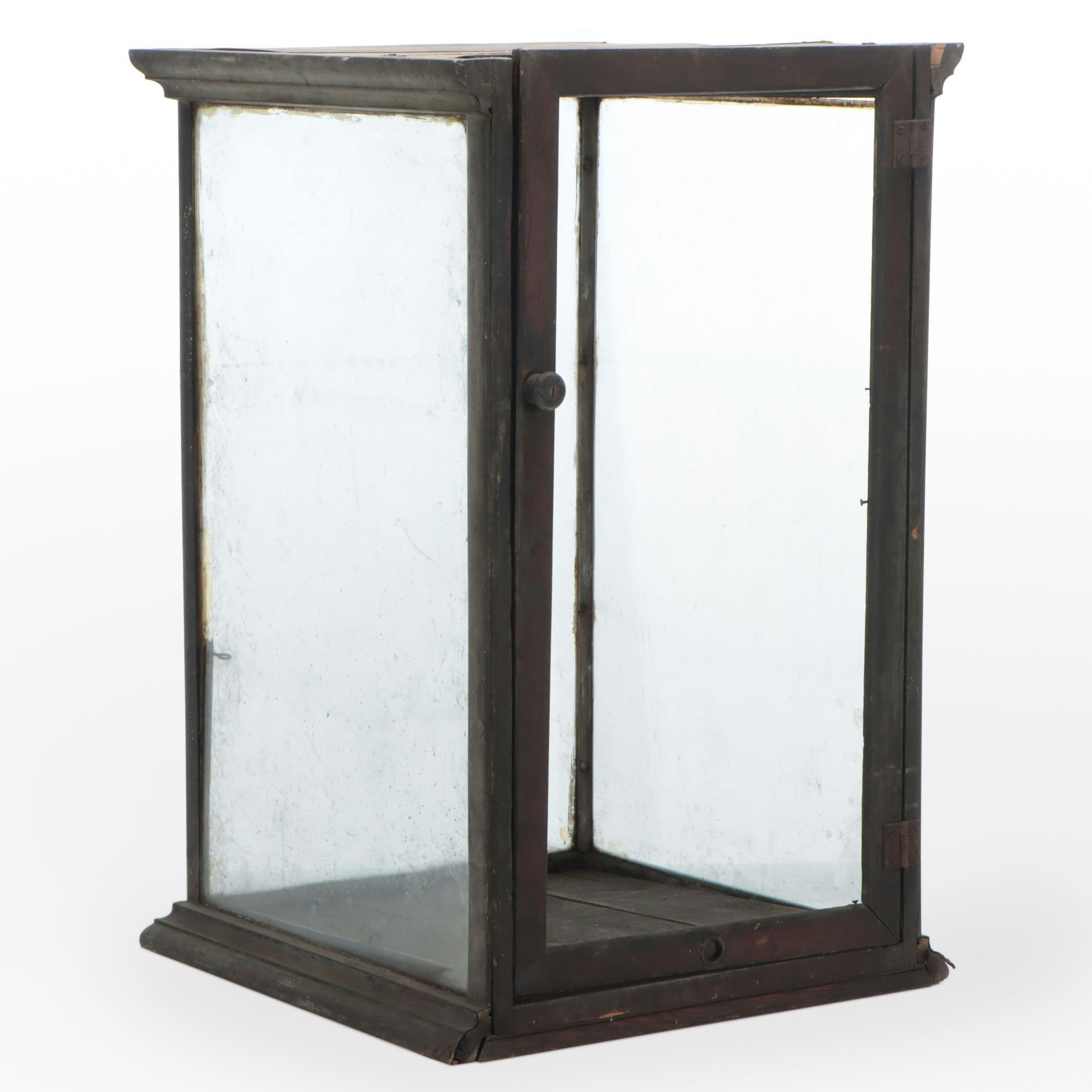 American Primitive Wooden and Glass Store Display Cabinet, Early 20th Century