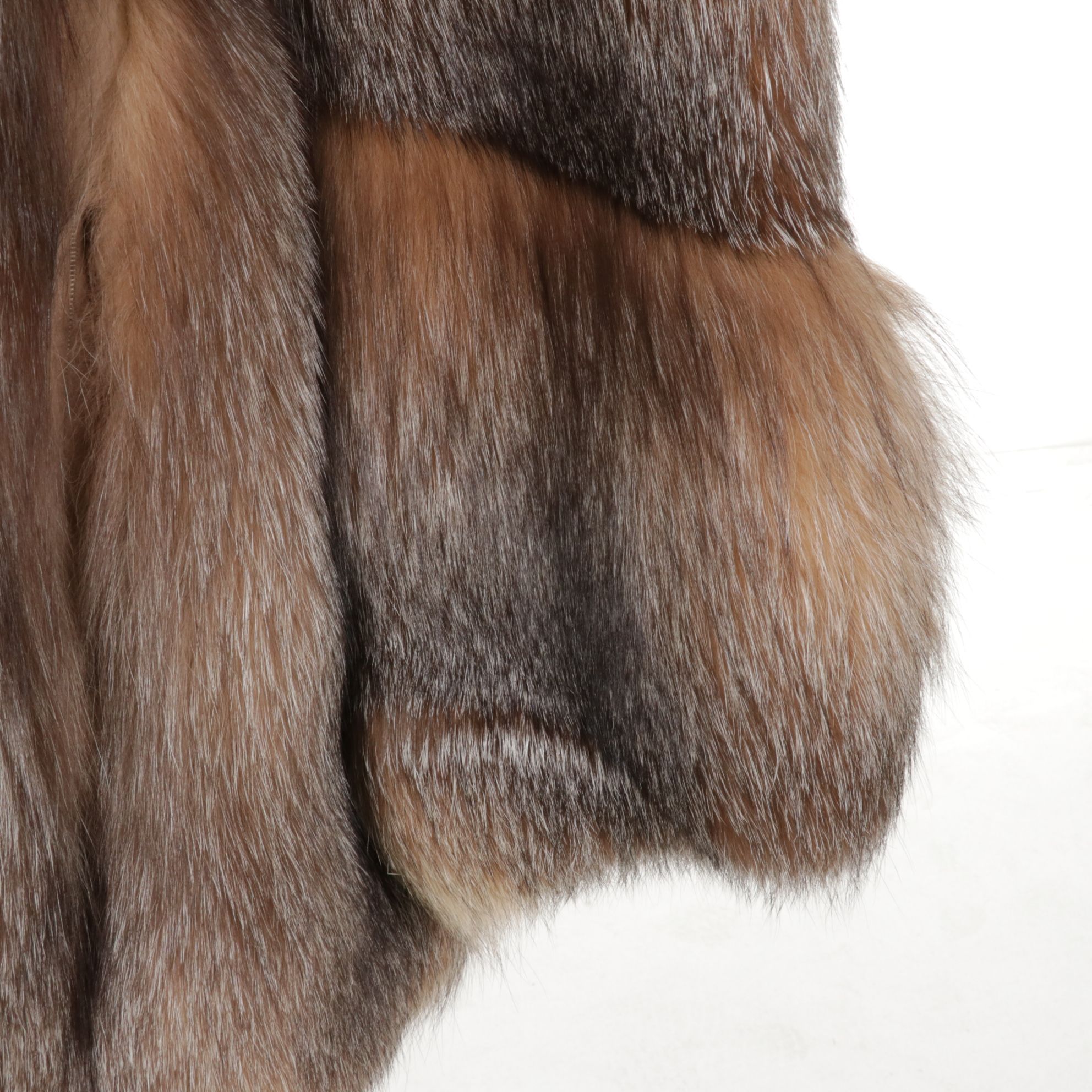 Crystal Fox Fur Stroller Coat