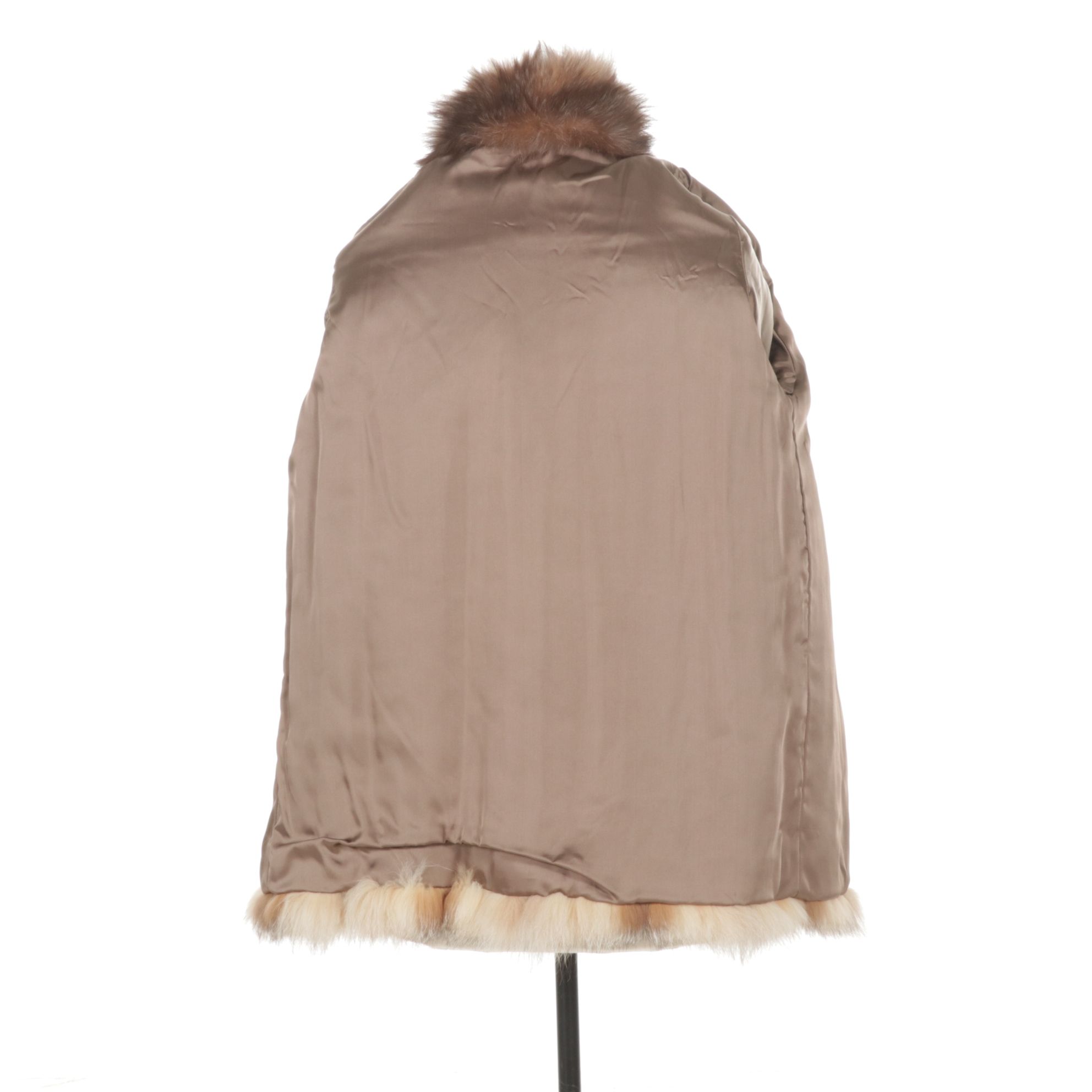 Crystal Fox Fur Stroller Coat