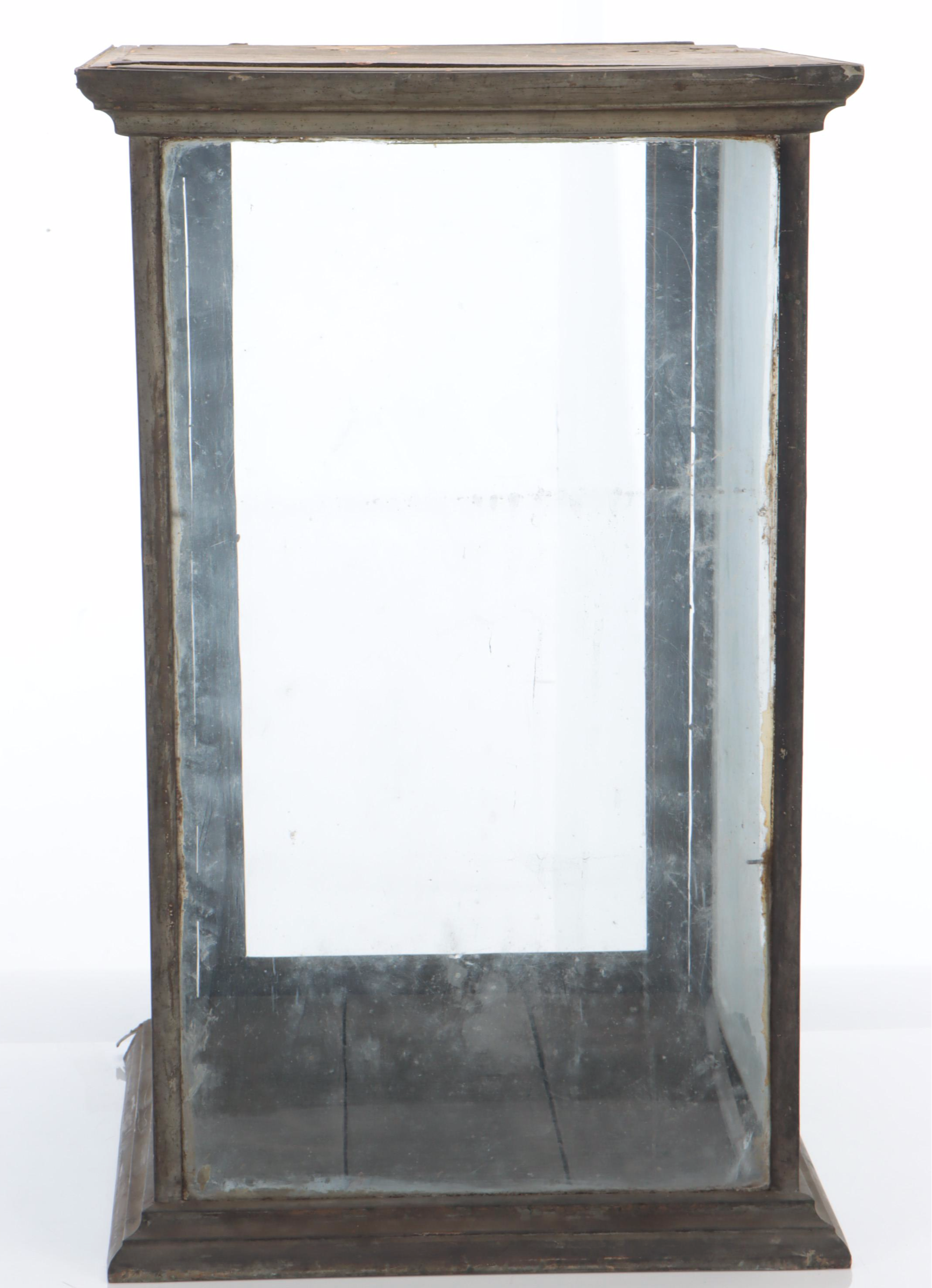 American Primitive Wooden and Glass Store Display Cabinet, Early 20th Century
