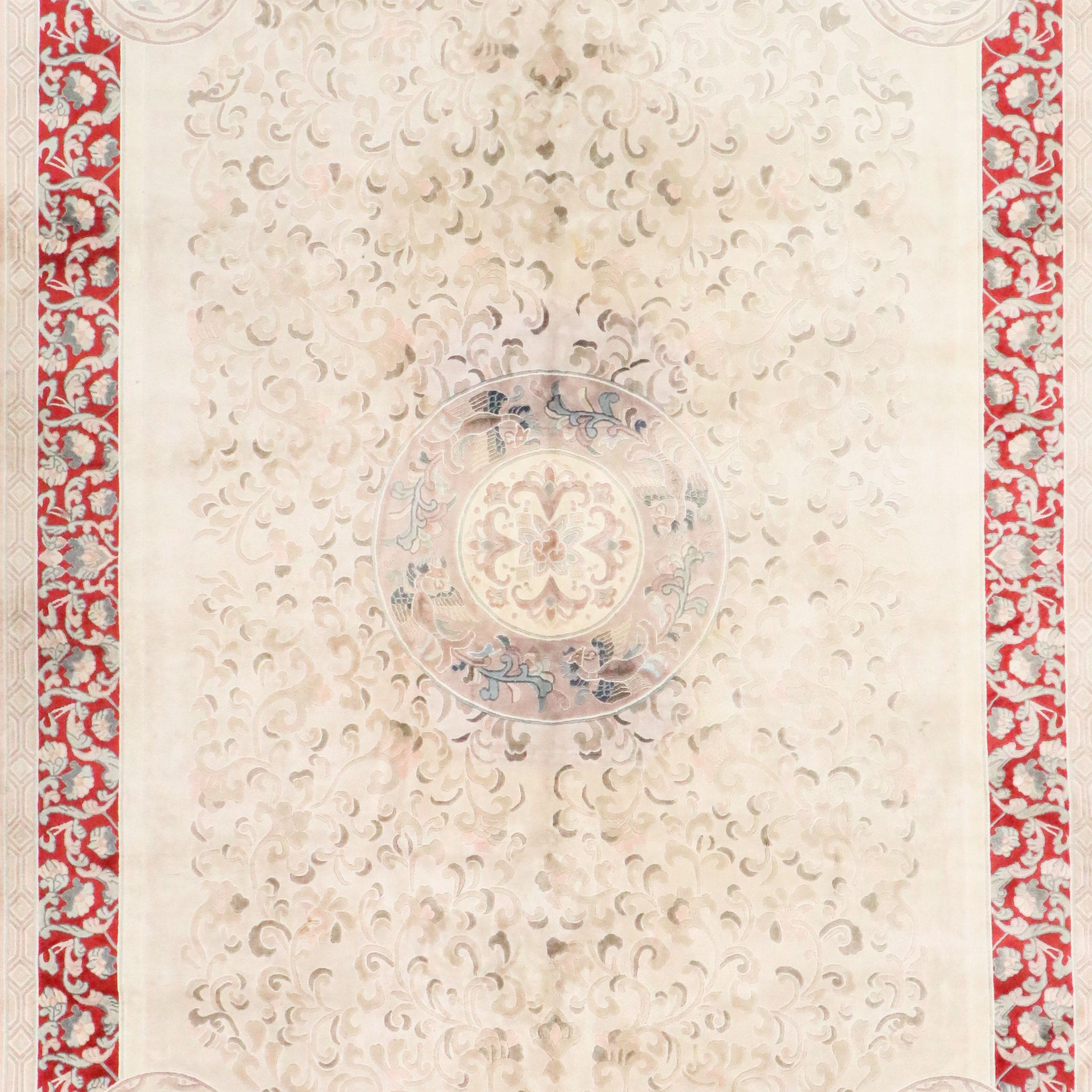 8' x 11'6 Hand-Knotted and Carved Chinese Peking Area Rug