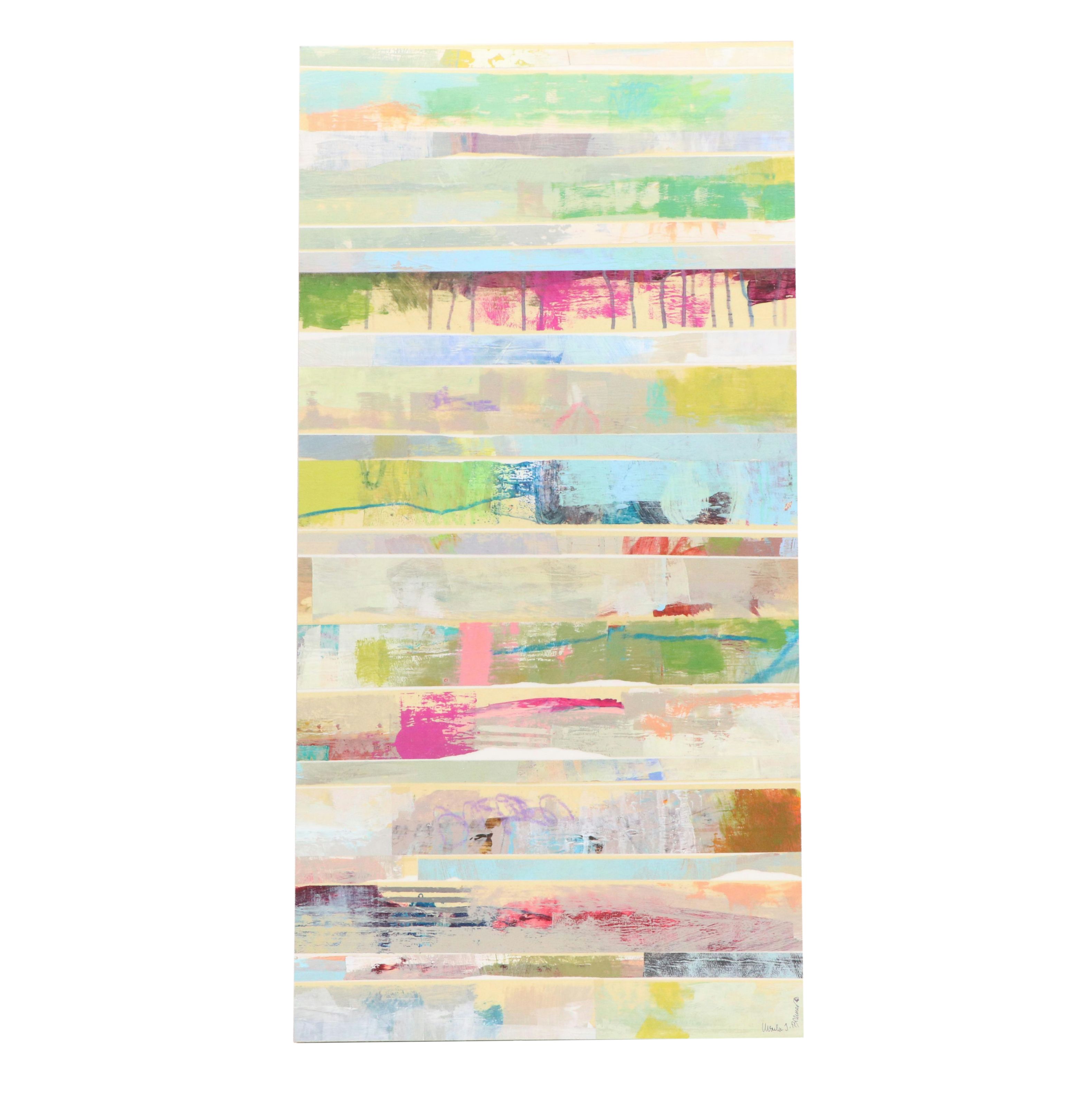 Ursula J. Brenner Abstract Mixed Media Painting