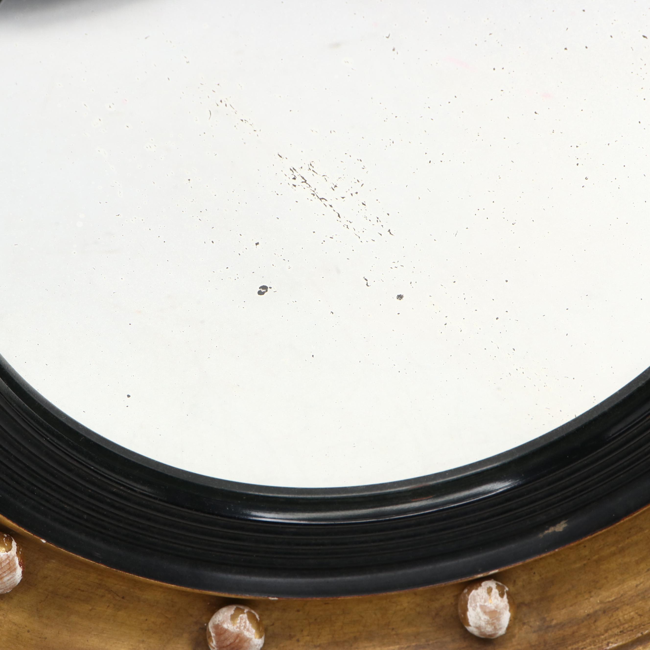 Porthole Style Giltwood Nautical Wall Mirror