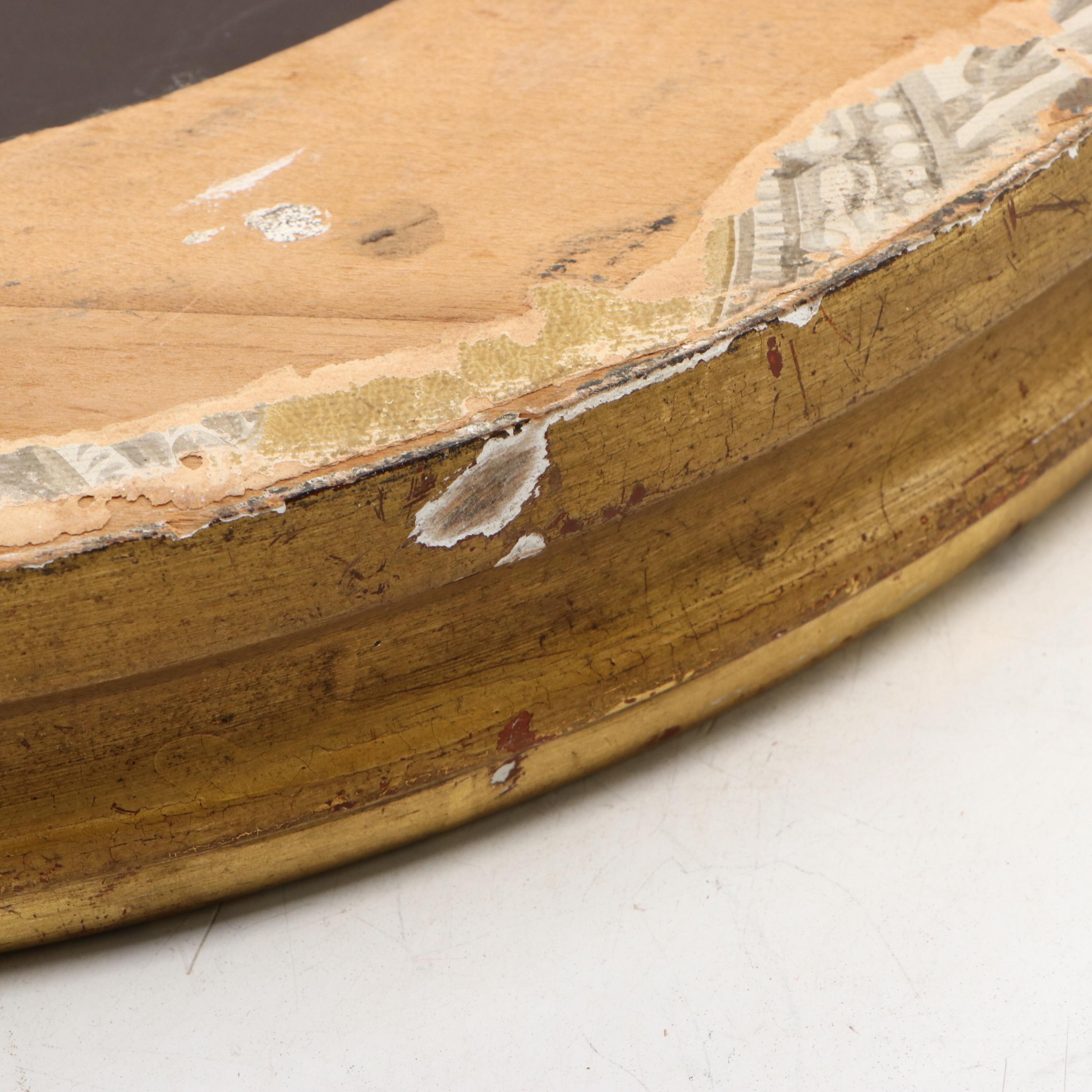 Porthole Style Giltwood Nautical Wall Mirror