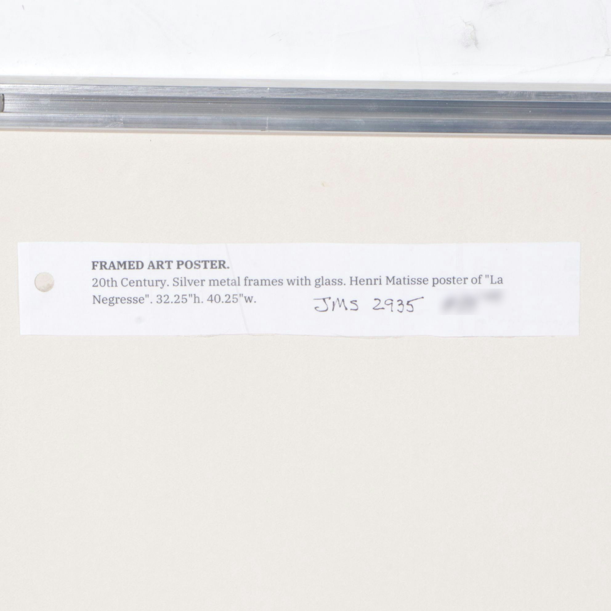 Offset Lithograph After Henri Matisse "La Négresse", Mid to Late 20th Century