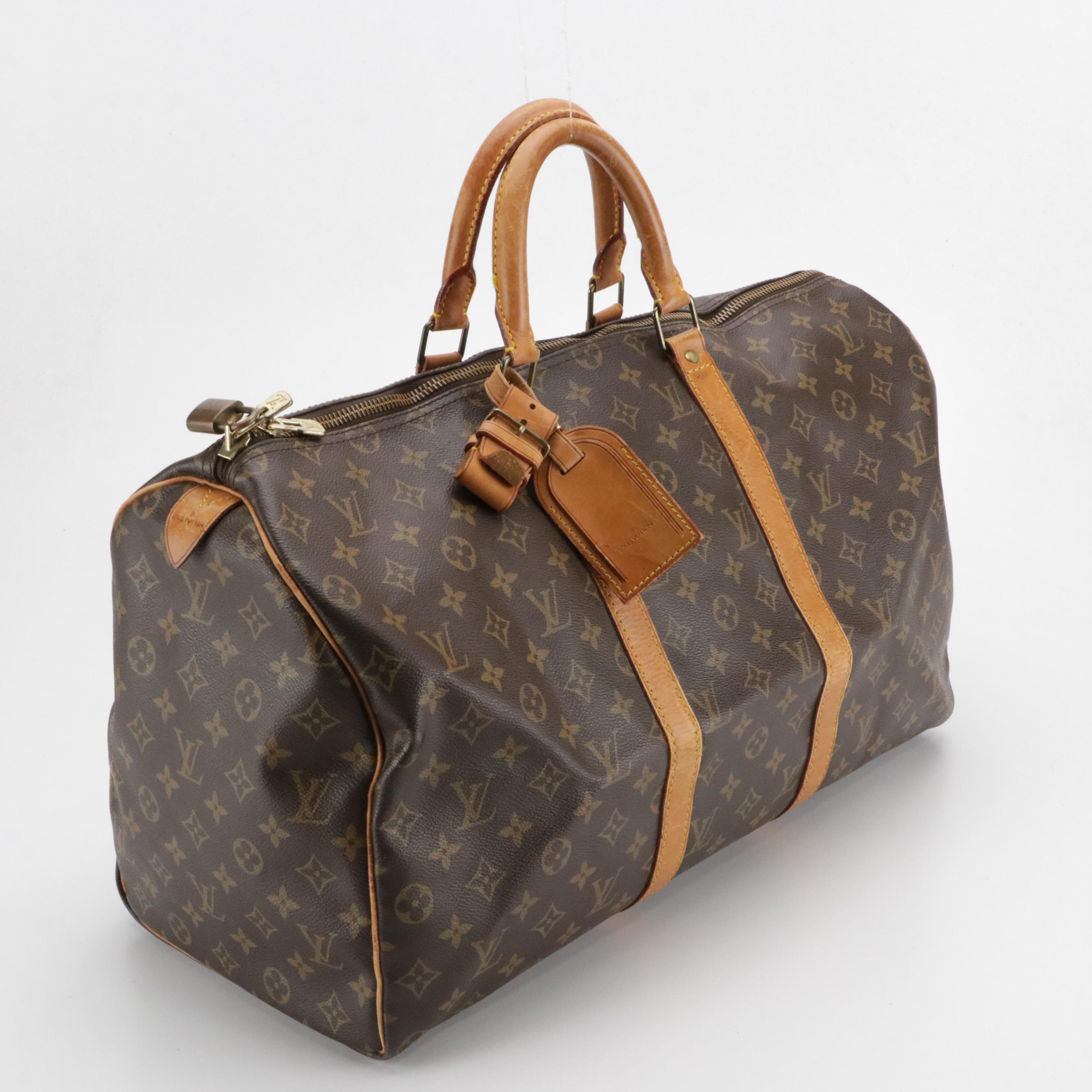 Louis Vuitton Keepall 45 in Monogram Canvas and Vachetta Leather