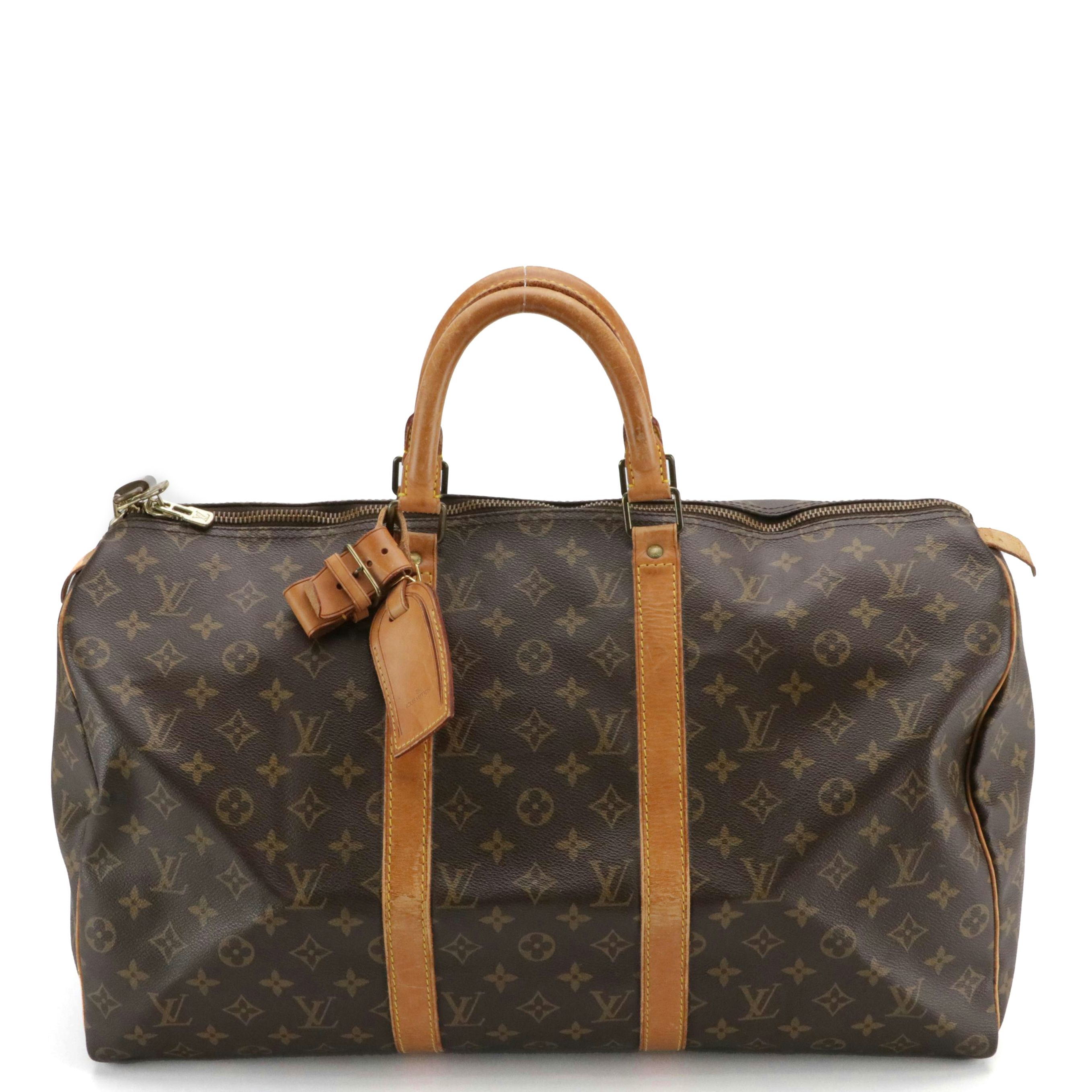 Louis Vuitton Keepall 45 in Monogram Canvas and Vachetta Leather