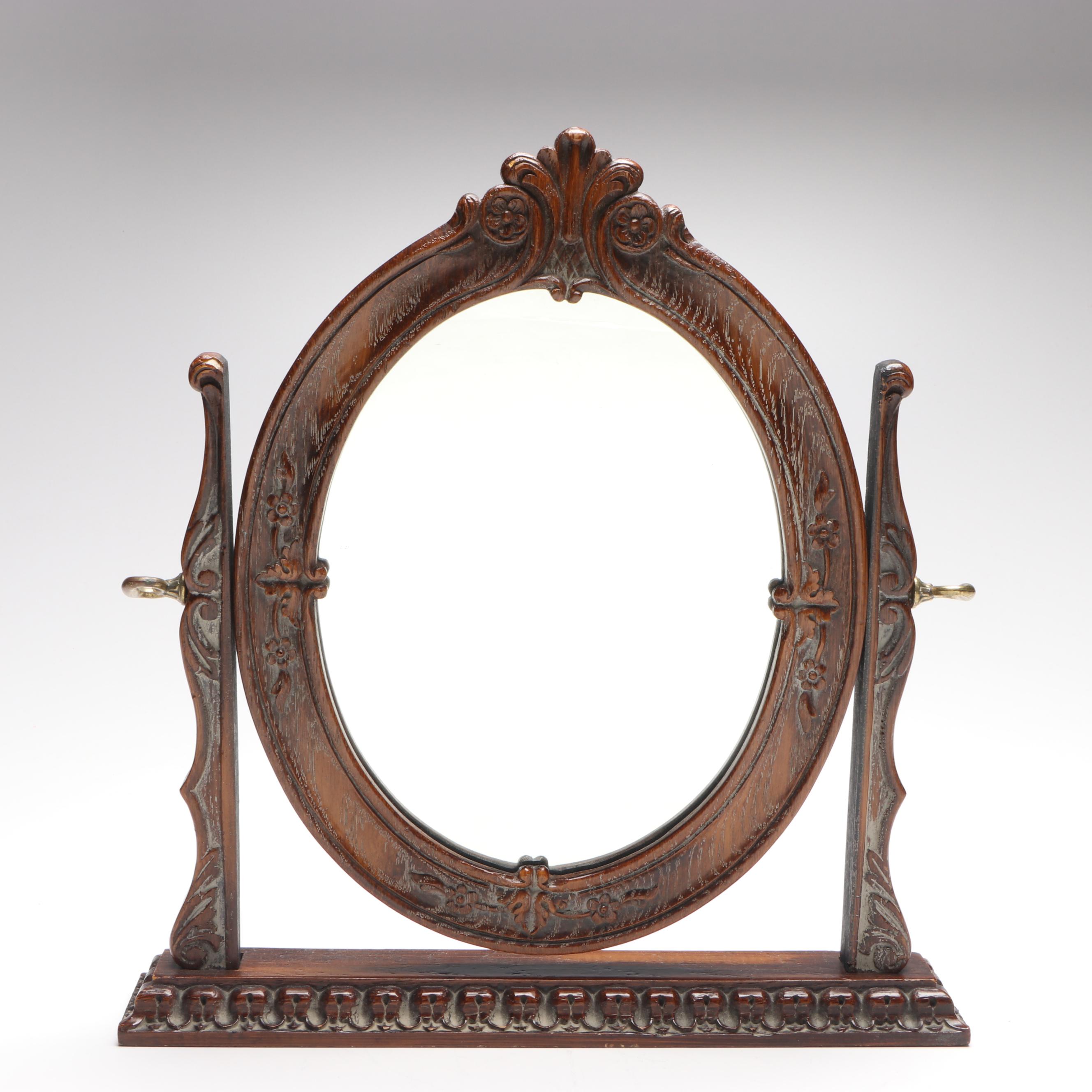 Victorian Style Faux Wood Vanity Mirror