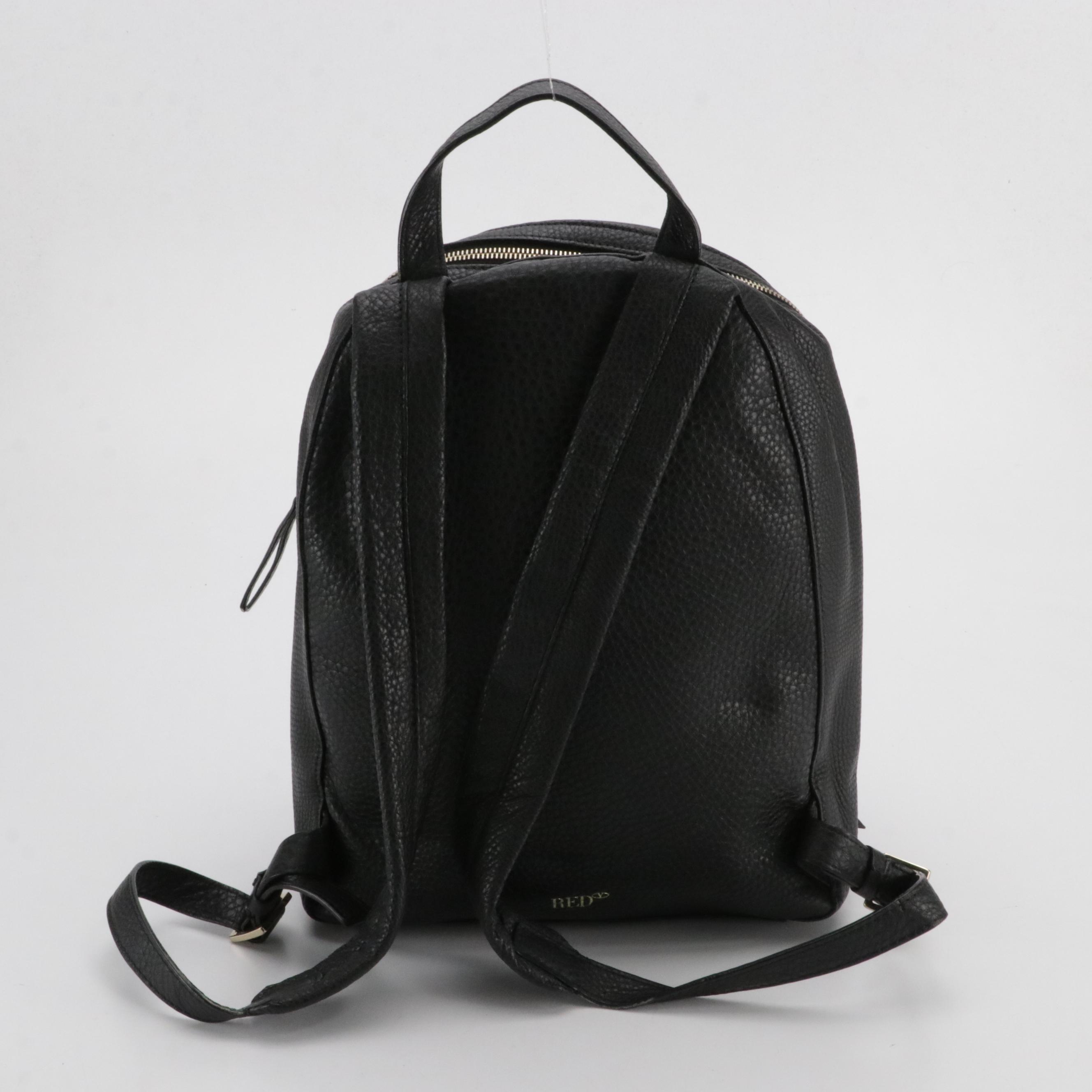 RED Valentino Studded Black Calfskin Leather Backpack