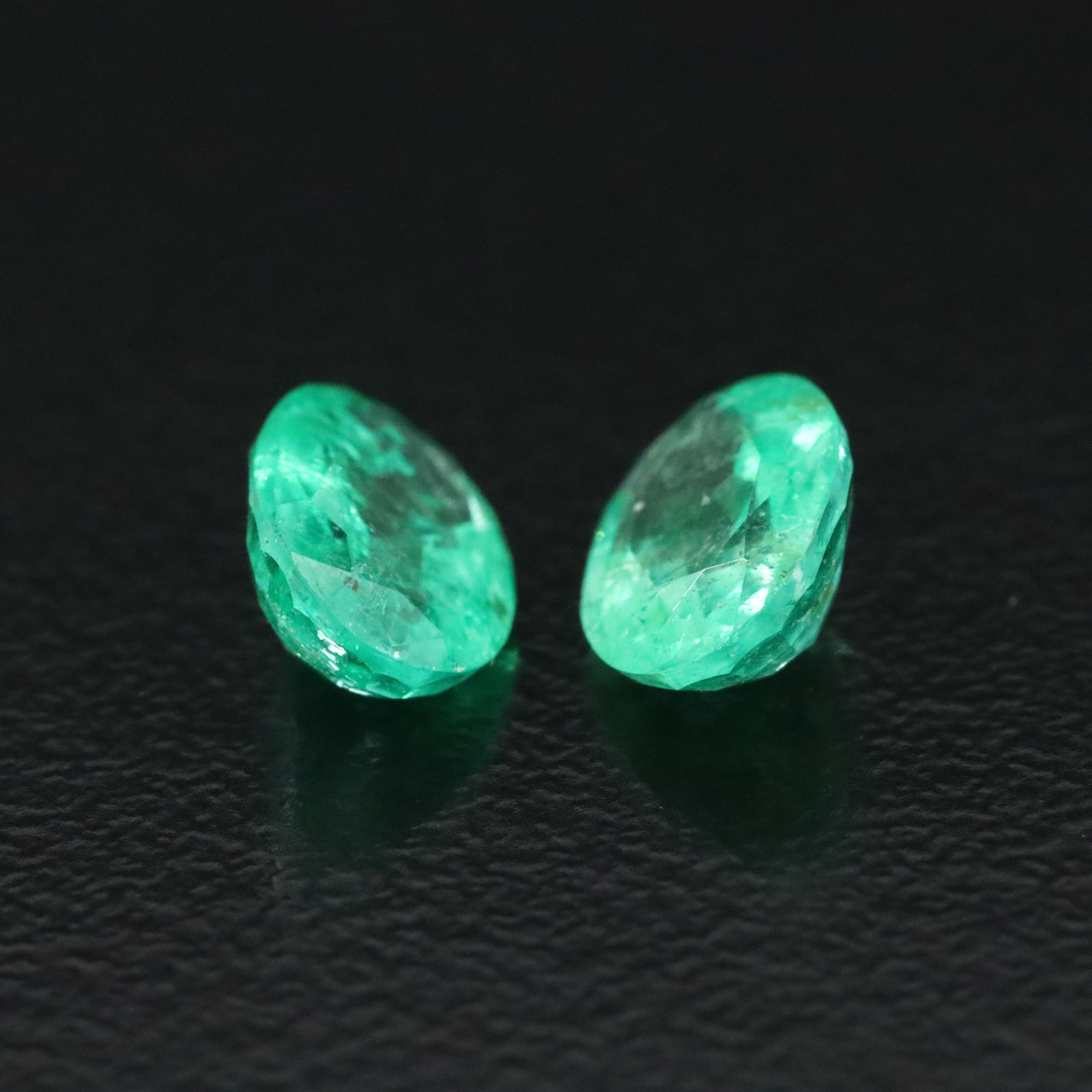 Loose 2.10 CTW Matched Pair of Emeralds