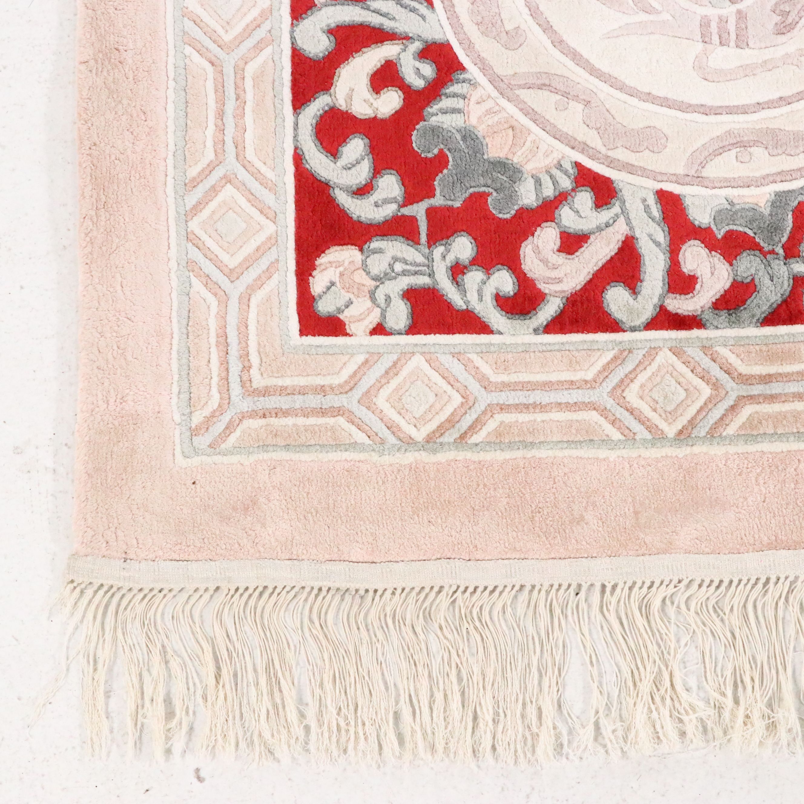 8' x 11'6 Hand-Knotted and Carved Chinese Peking Area Rug